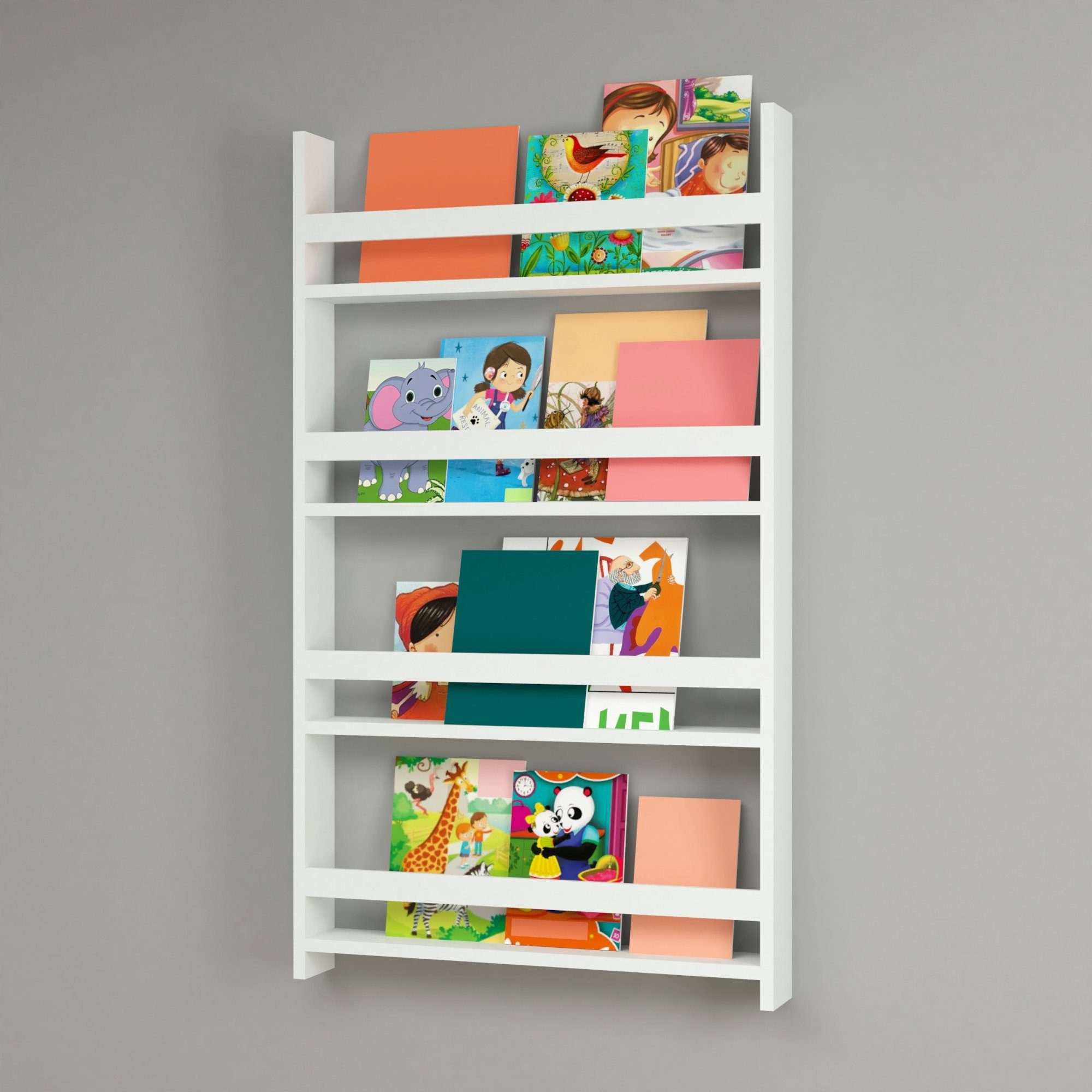 en.casa Kinderregal, »Sotenäs« Wandregal für Kinder 4 Ablagefächer Weiß günstig online kaufen