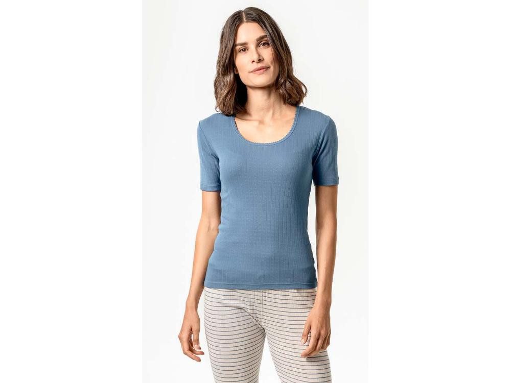 LIVING CRAFTS Pyjama Living Crafts Bio-Damen-Schlafshirt 'ROOS' mit Run