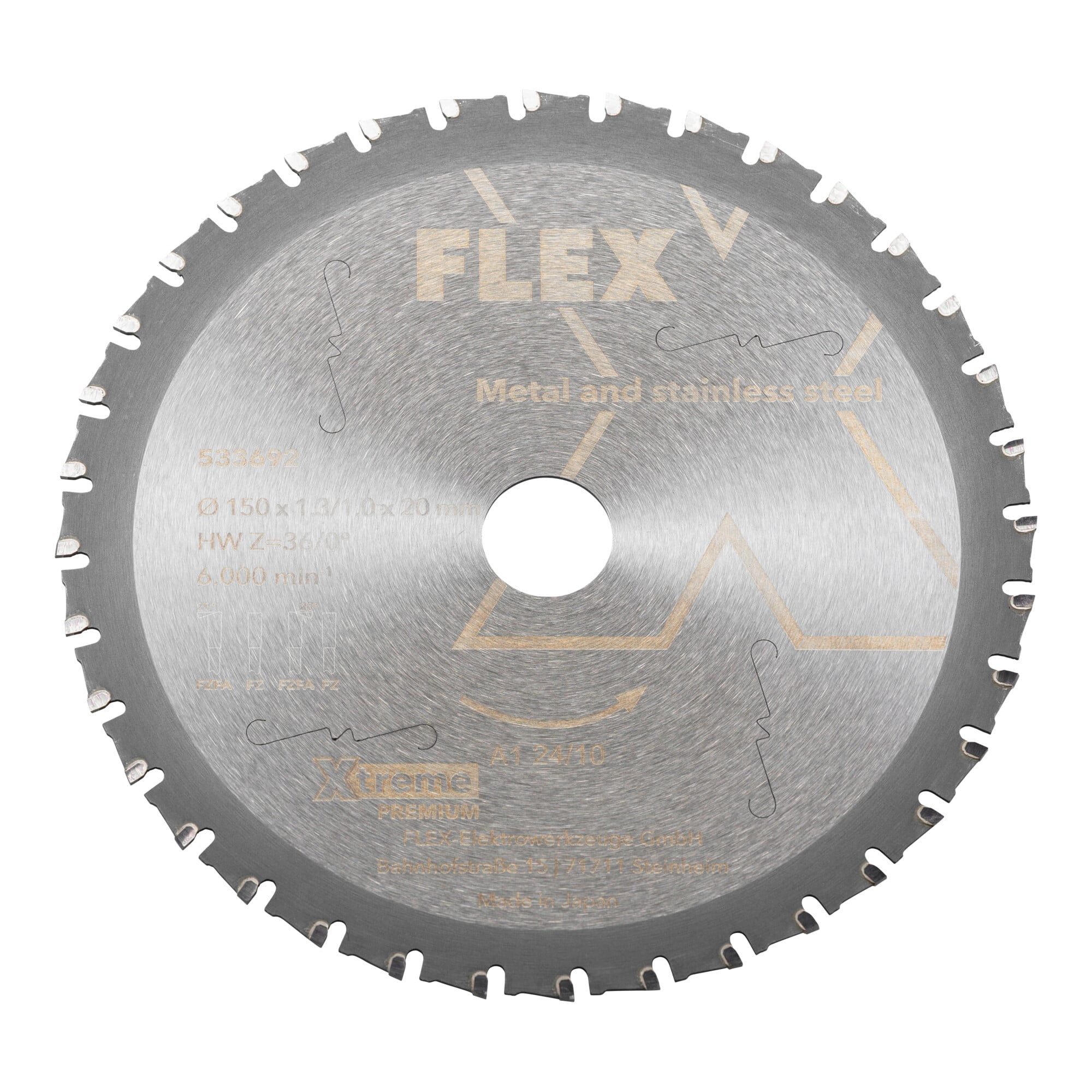 Flex Kreissägeblatt FLEX Sägeblatt D150x1.3/1.0x20 HW Z=36/0°