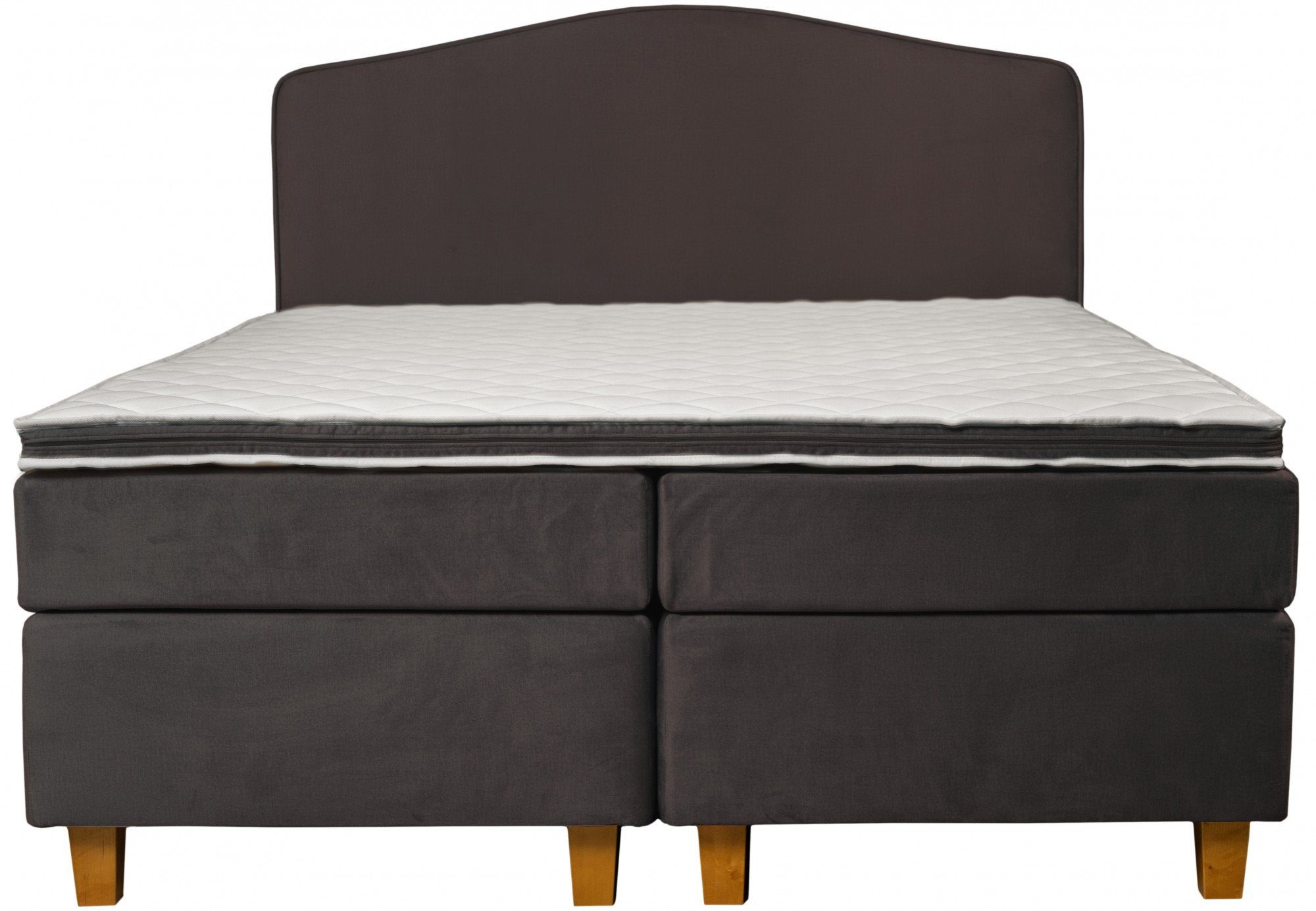INOSIGN Boxspringbett Jalma, Füße aus massiver Birke ; Inkl. Topper