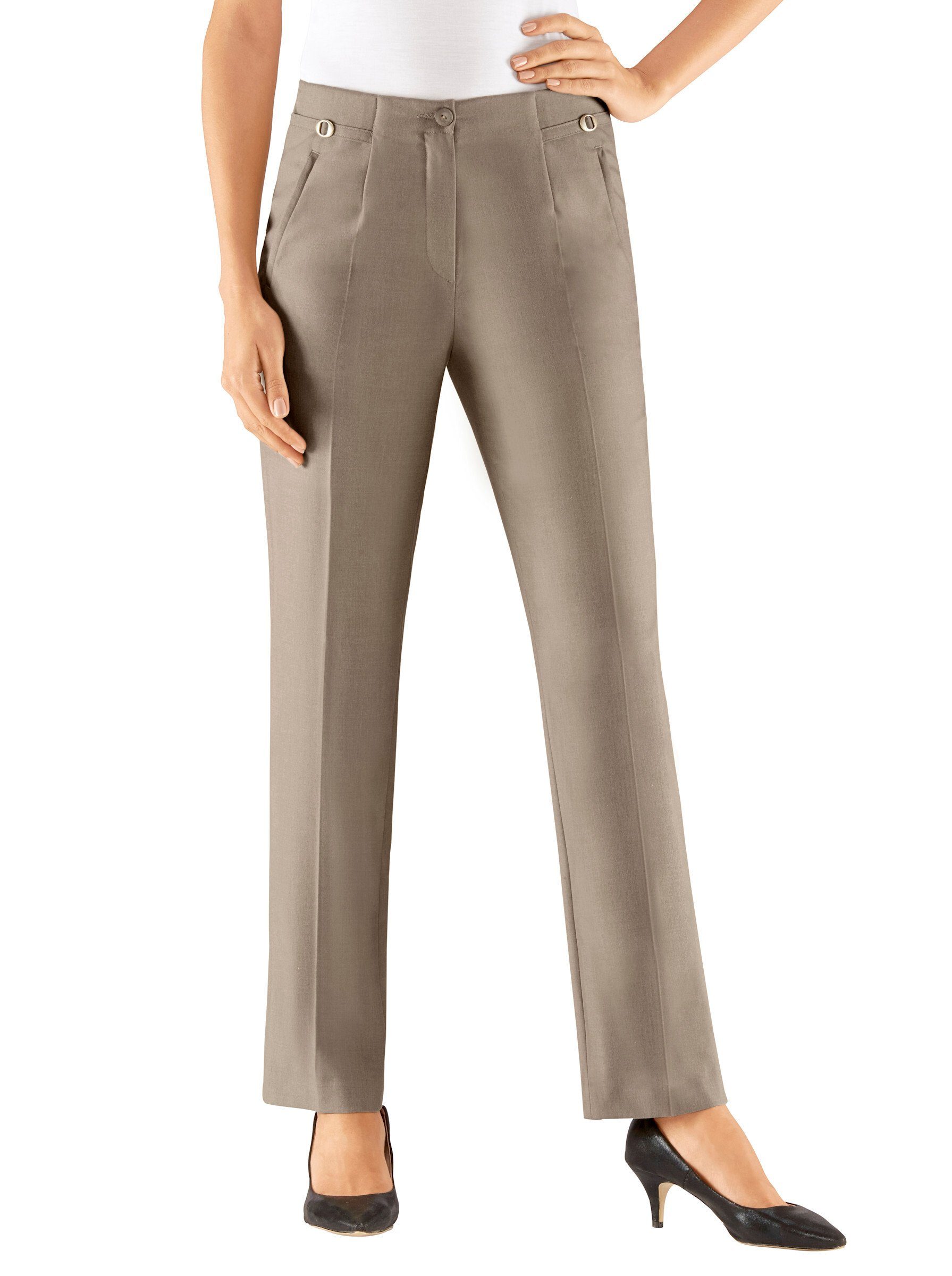 Come on Jerseyhose Bügelfaltenhose Innenbeinlänge ca. 77 cm