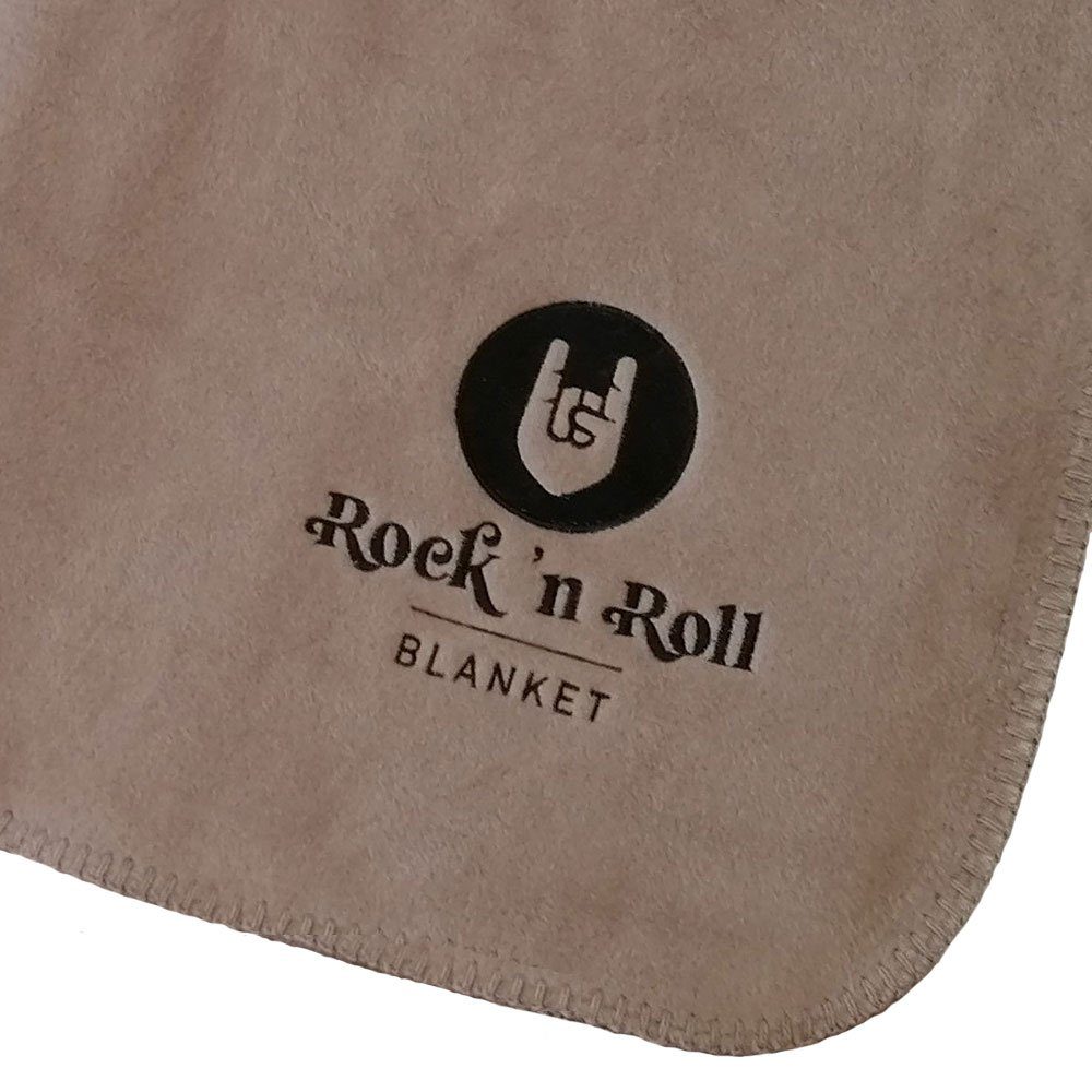 Wohndecke Biederlack Wohndecke 150x200 Doubleface Roll Blanket, Blanket, Rock `n Uni Rock Roll `n Rock `n Bestickung - palisade-feder Roll cm