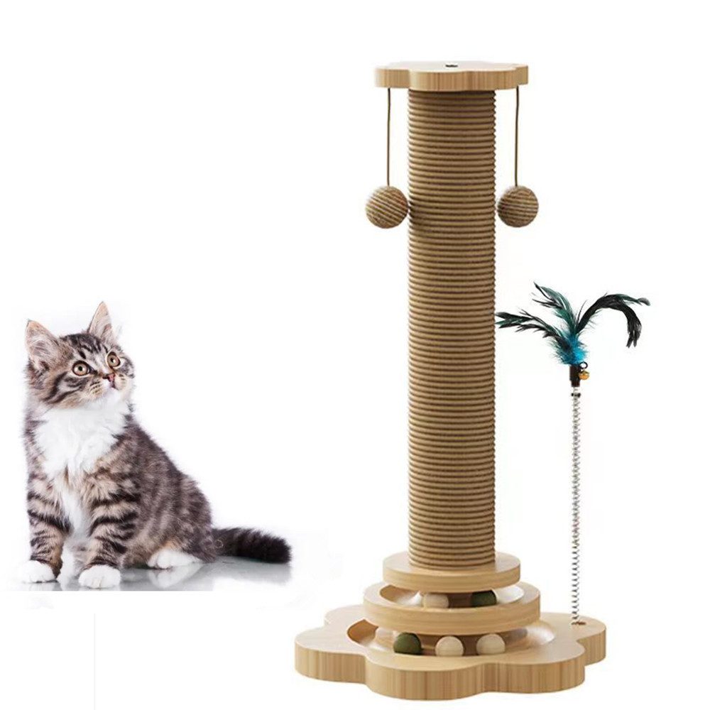 Tier-Intelligenzspielzeug Katzenspielzeug mit Roller 2-lagiger Drehteller Interaktives Katzen