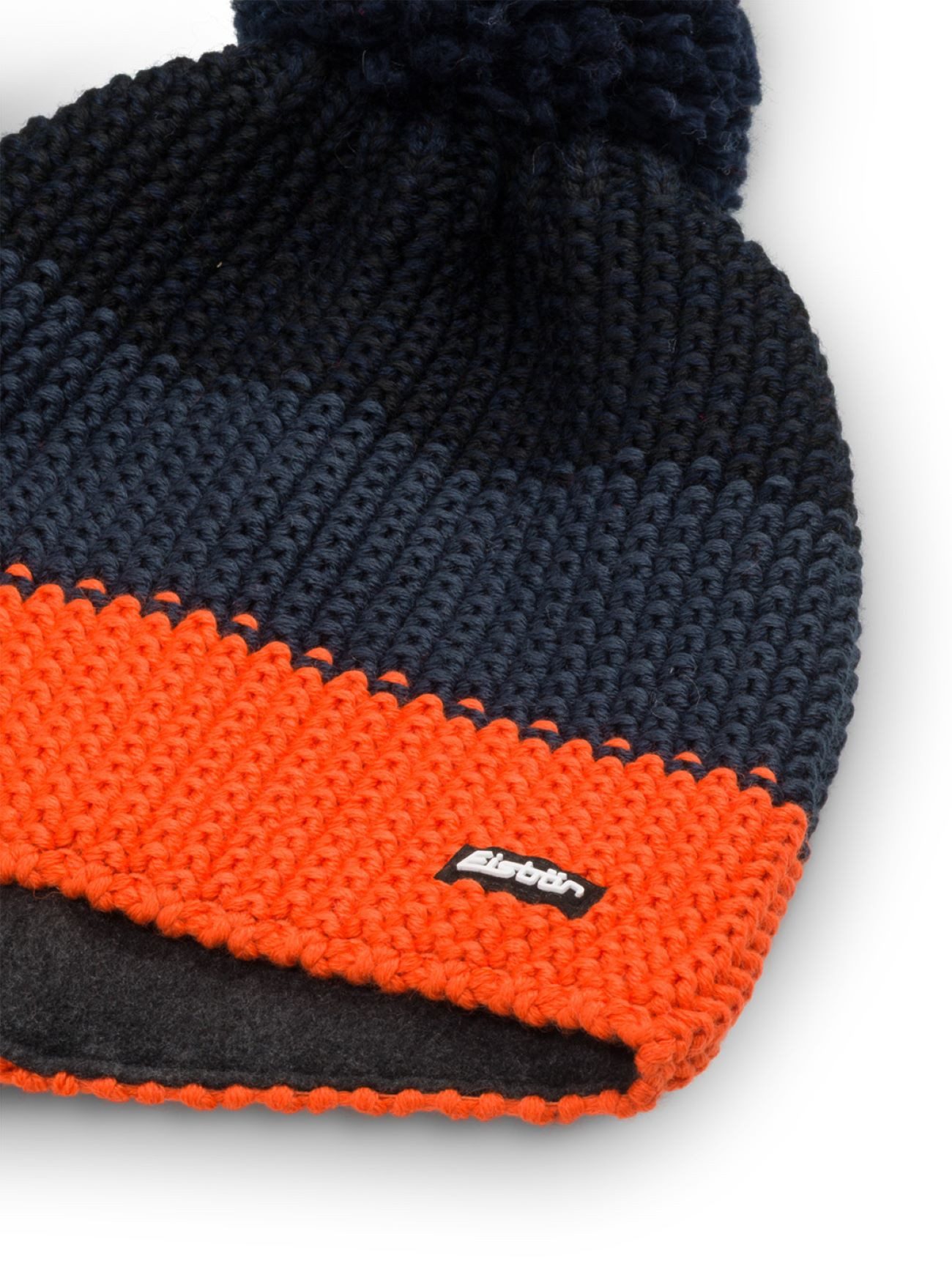 Eisbär Bommelmütze Wintermütze Star mit Bommel (Pompon) orange/navyblau/sch günstig online kaufen