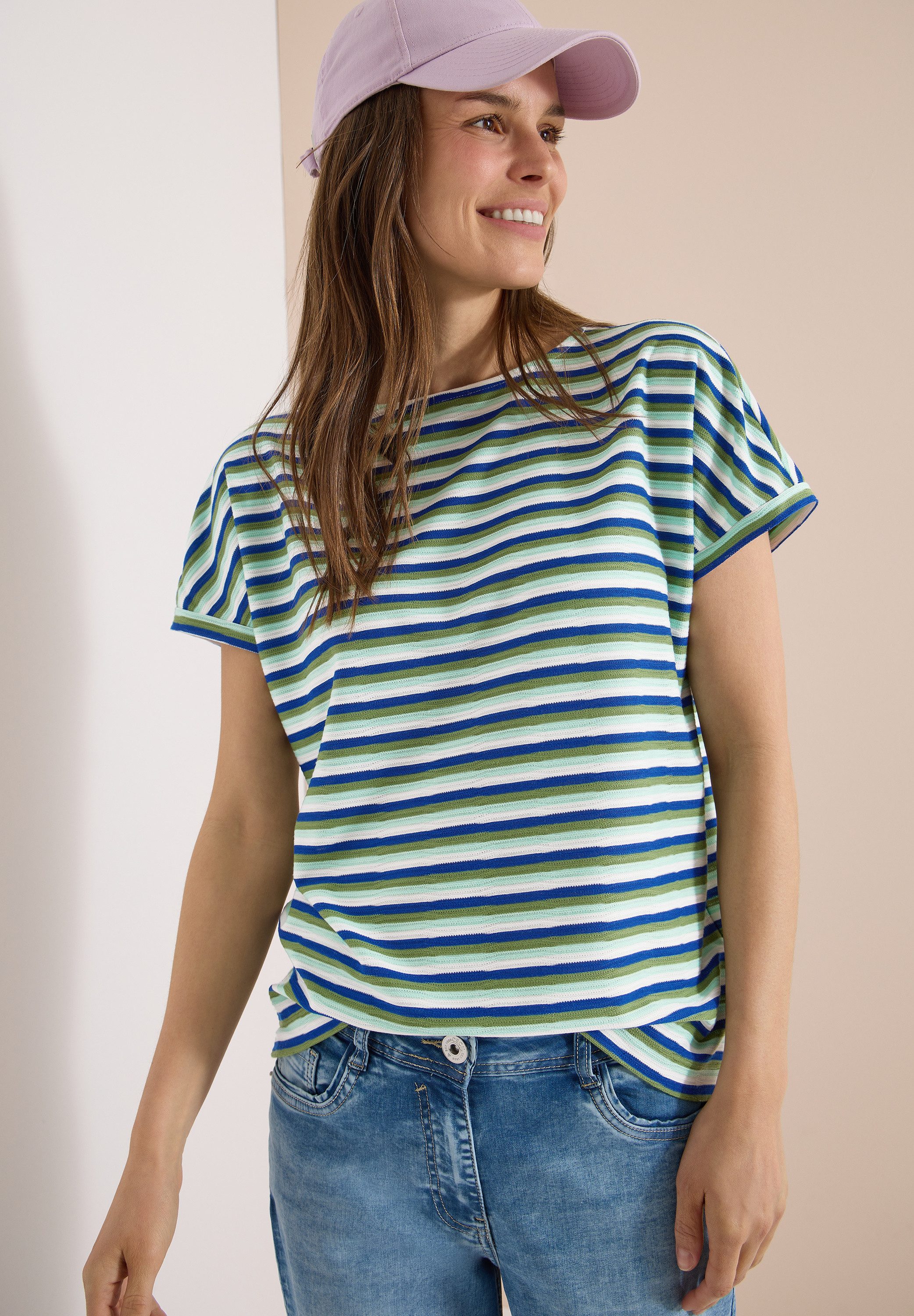CECIL Print-Shirt im soften Baumwoll-Mix