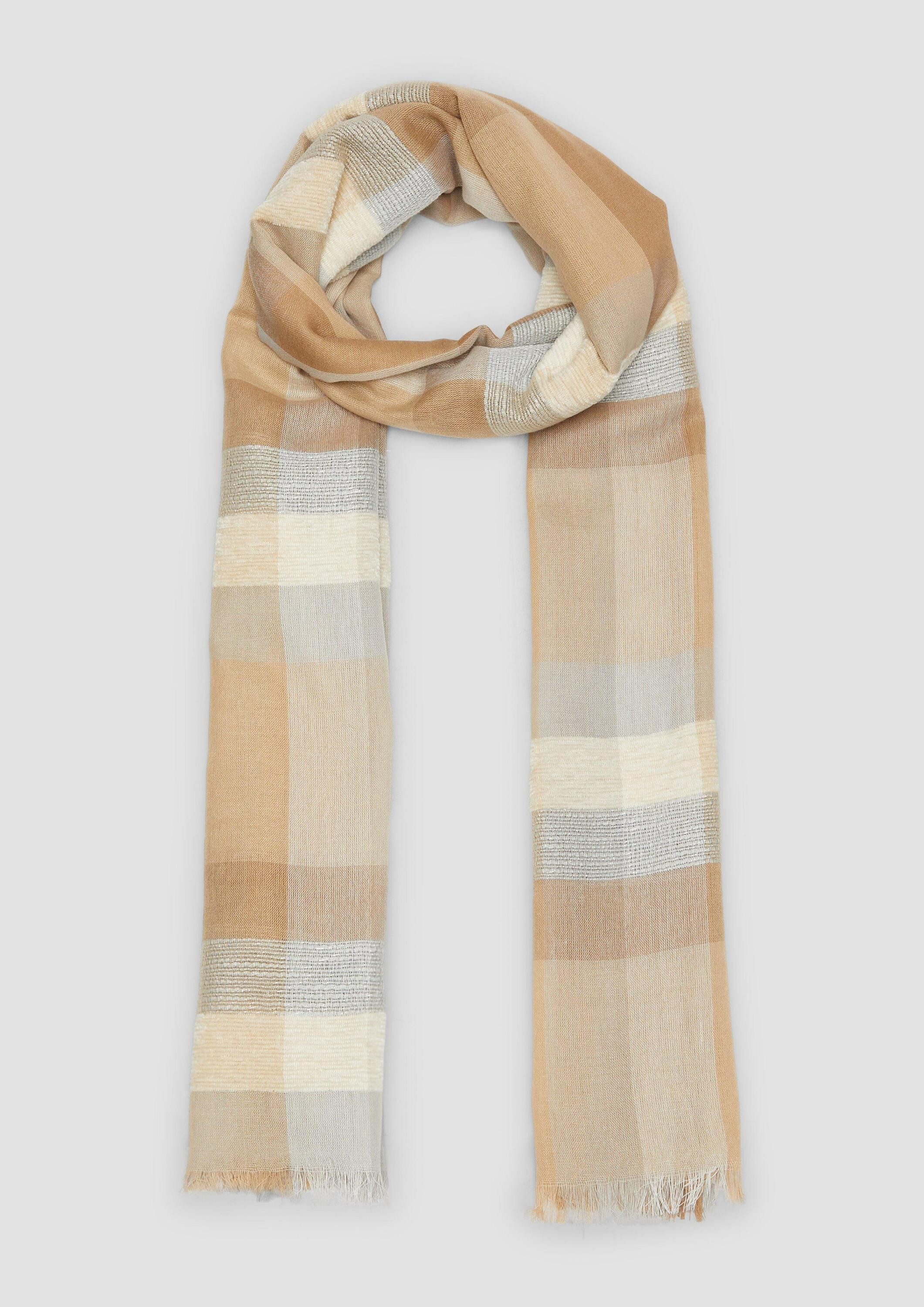 s.Oliver Schal Tuch, Schal mit Karo-Print