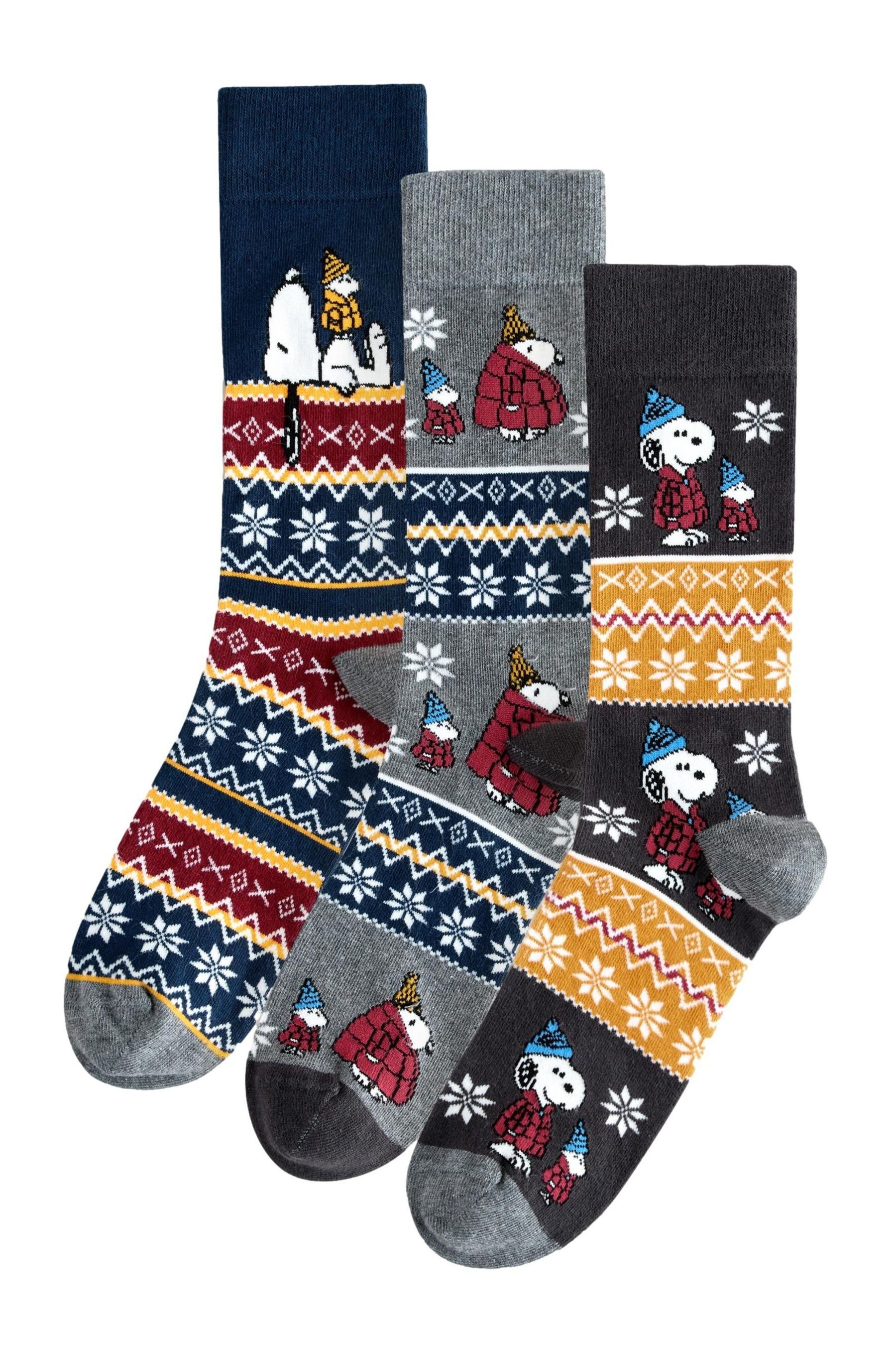 Next Basicsocken Snoopy Fairisle-Socken, 3er-Pack (3-Paar) günstig online kaufen