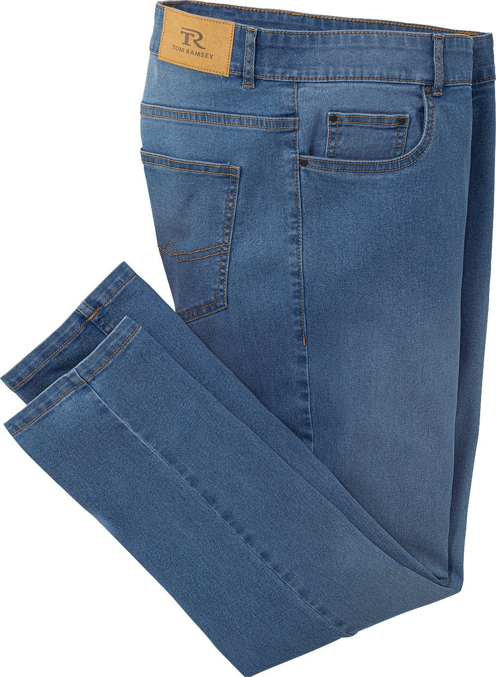 Tom Ramsey Regular-fit-Jeans aus sommerlich-leichtem, elastischem Wohlfühl-Material – Bild 4 von 4