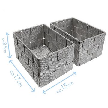 EBUY Aufbewahrungskorb 3-teiliges Set aus geflochtenen Badezimmerkörben (3 St)
