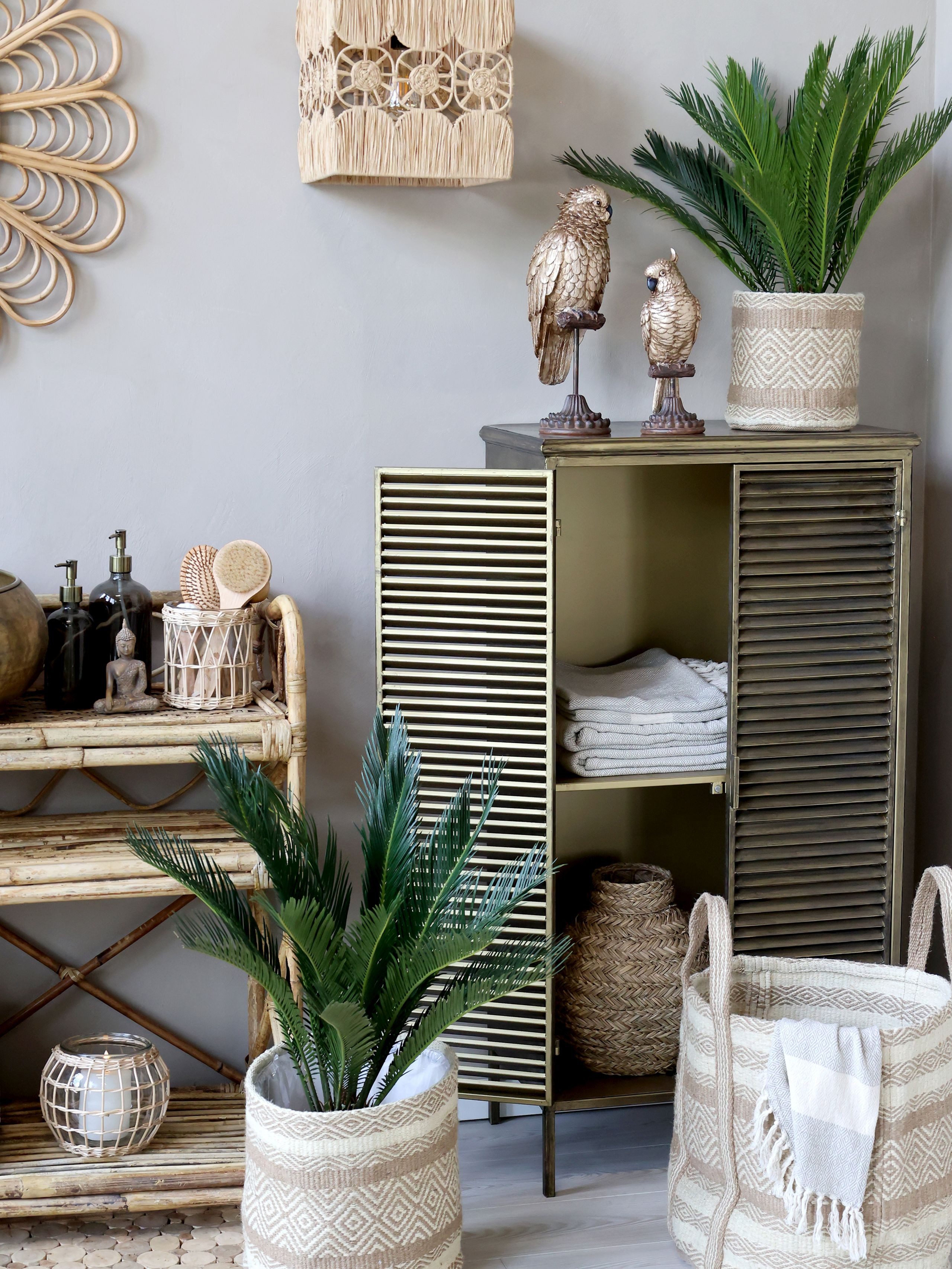 Chic Antique Dekofigur Vintage Dekofigur Papagei auf Ständer in Antik-Messi günstig online kaufen