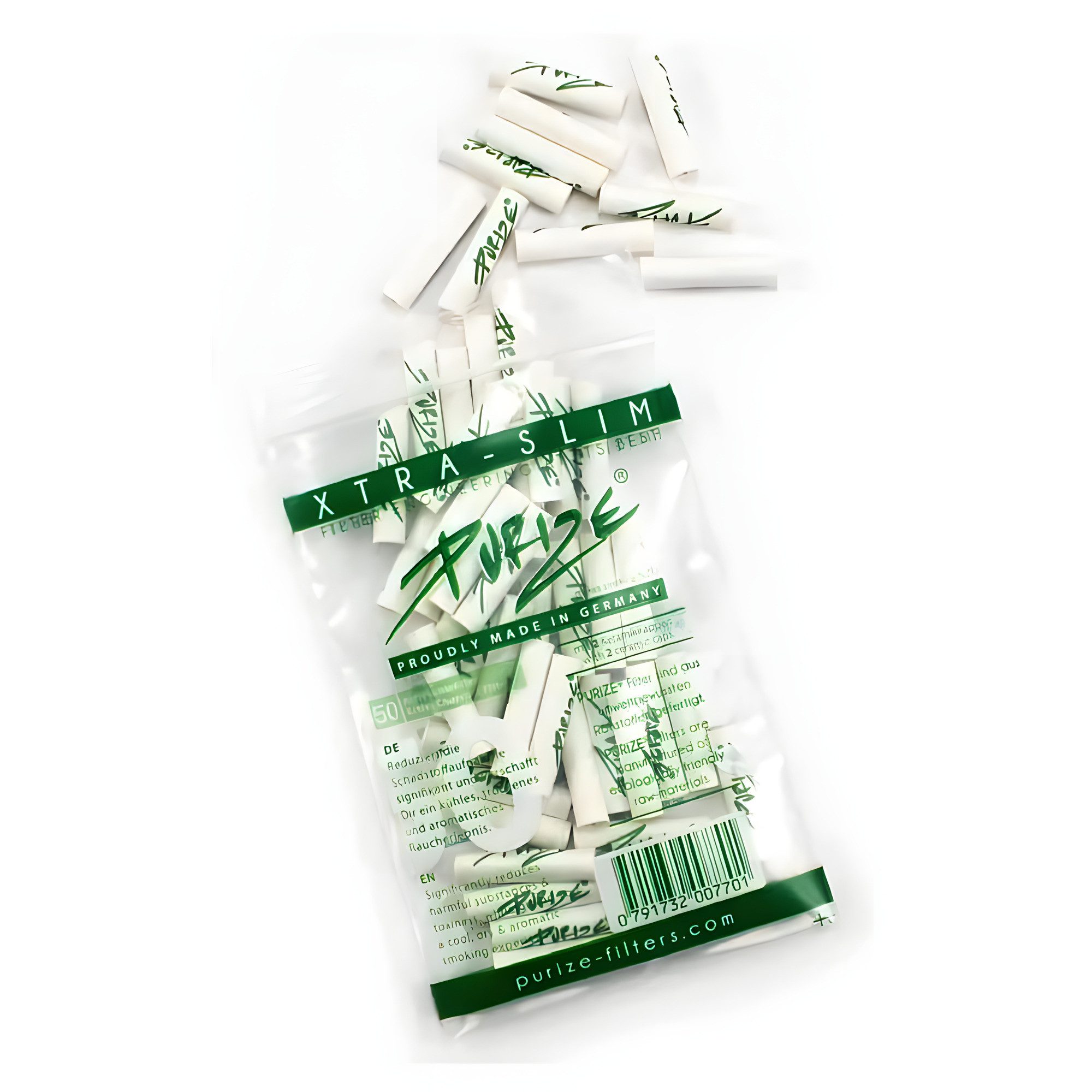 Purize Aktivkohlefilter PURIZE Aktivkohlefilter, Weiß, Extra Slim, Ø 5,9mm, 50 Stk.