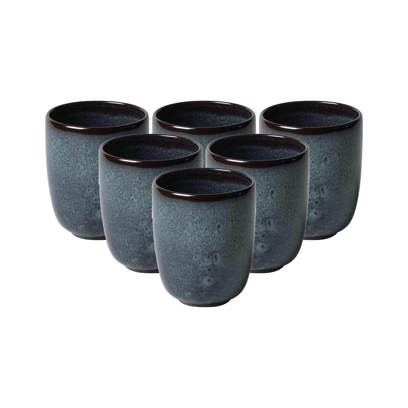 like. by Villeroy & Boch Becher Lave Becher ohne Henkel 400 ml 6er Set, Steingut