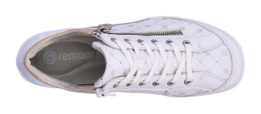 Remonte Schnürschuh mit modischem Logodruck rundum weiß-bunt-kombiniert-weiß-bunt-kombiniert