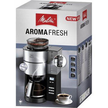 Melitta Filterkaffeemaschine AromaFresh 1021-02, Filterkaffeemaschine, integriertes Mahlwerk