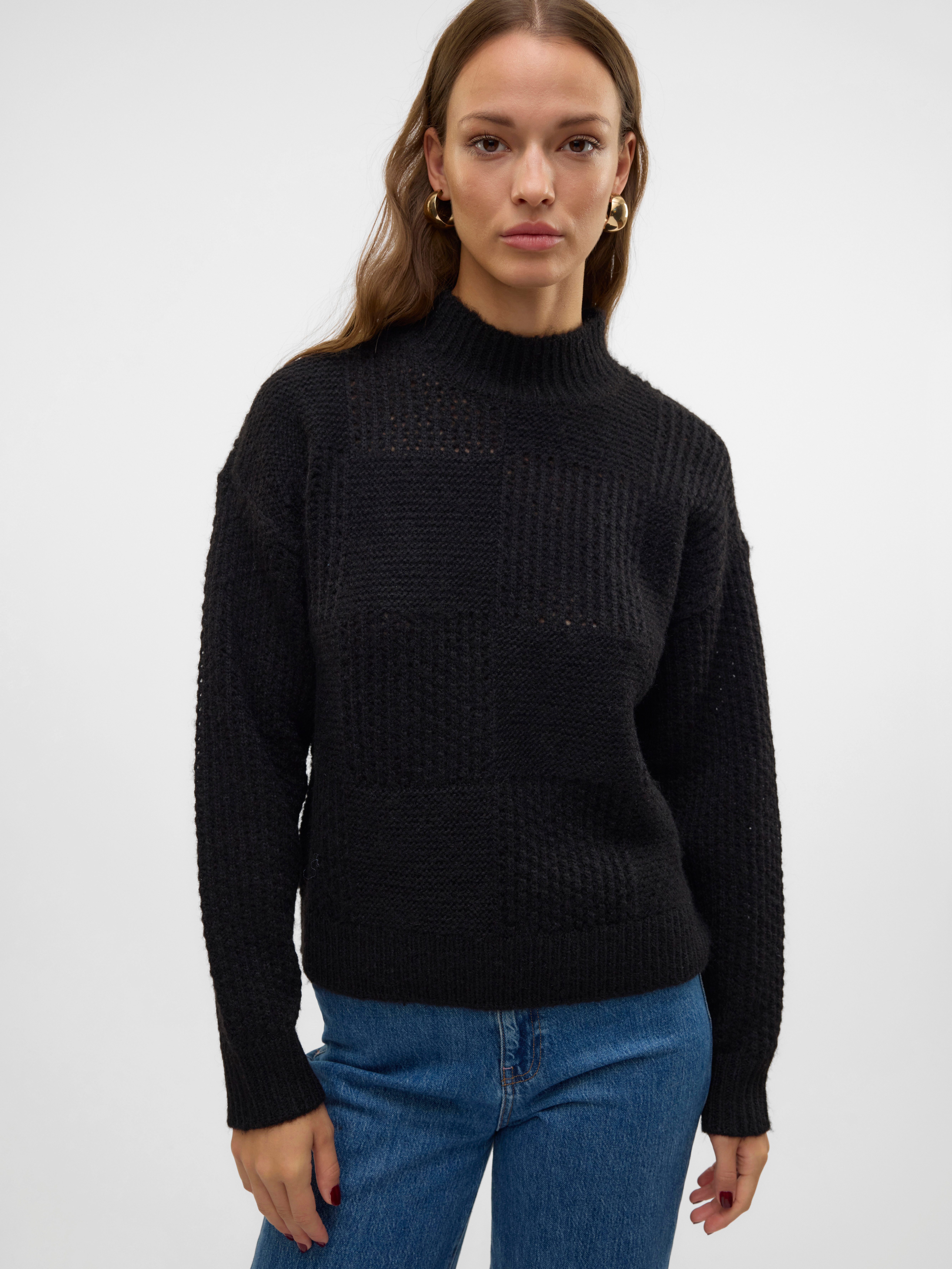 Vero Moda Strickpullover VMMOON LS HIGHNECK PULLOVER GA BF günstig online kaufen