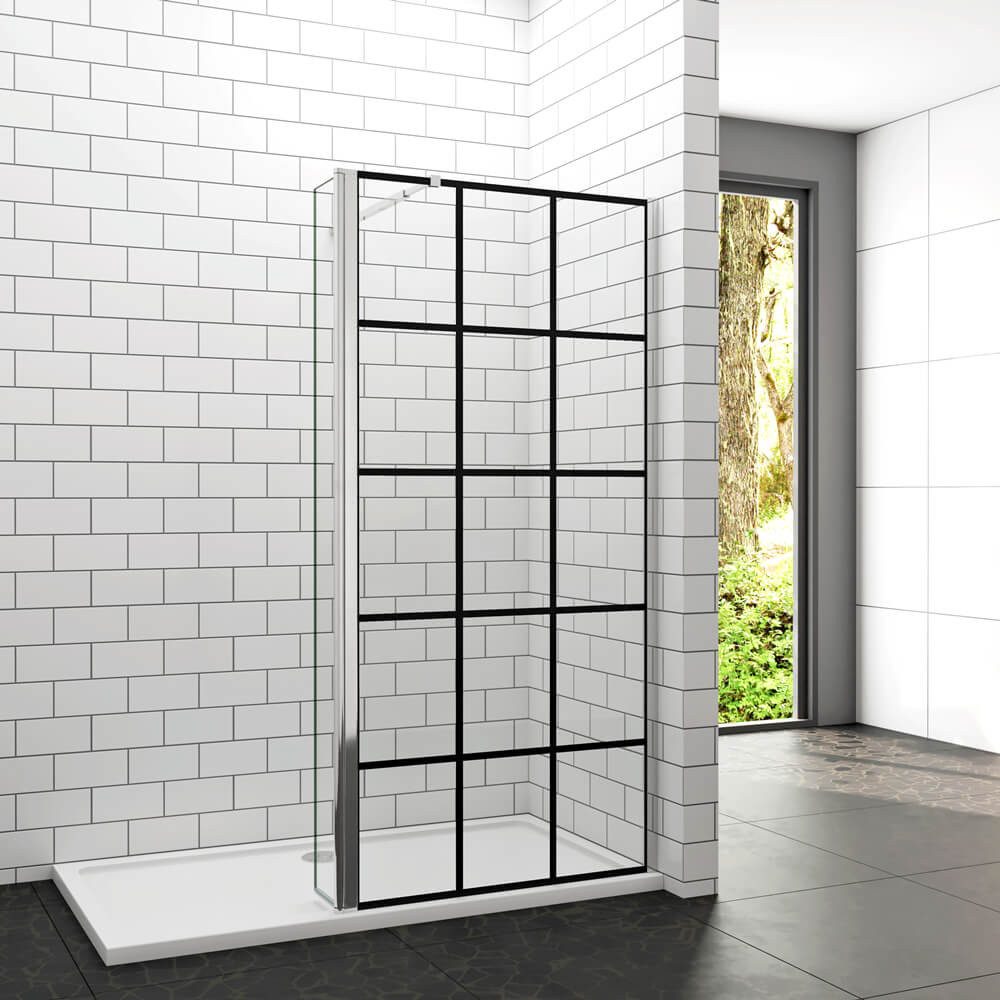 Duschwand 80-140cm + 30/40cm Duschtrennwand Duschkabine Walk in Dusche