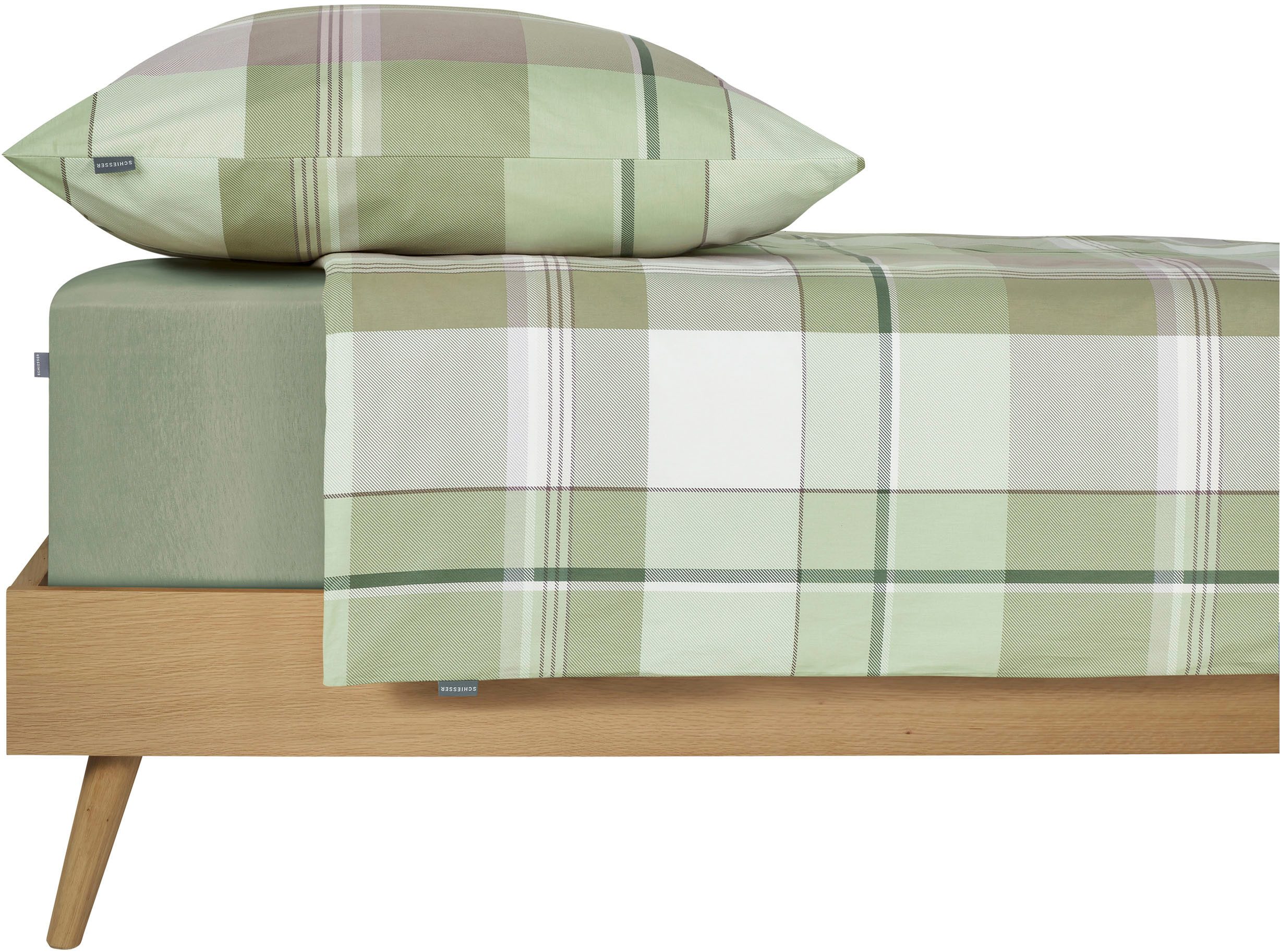 Schiesser Bettwäsche "Ate aus weicher Baumwolle mit einem klassischen Karo- günstig online kaufen