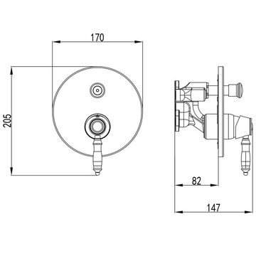 PaulGurkes Duscharmatur PGSETDU1-ZR