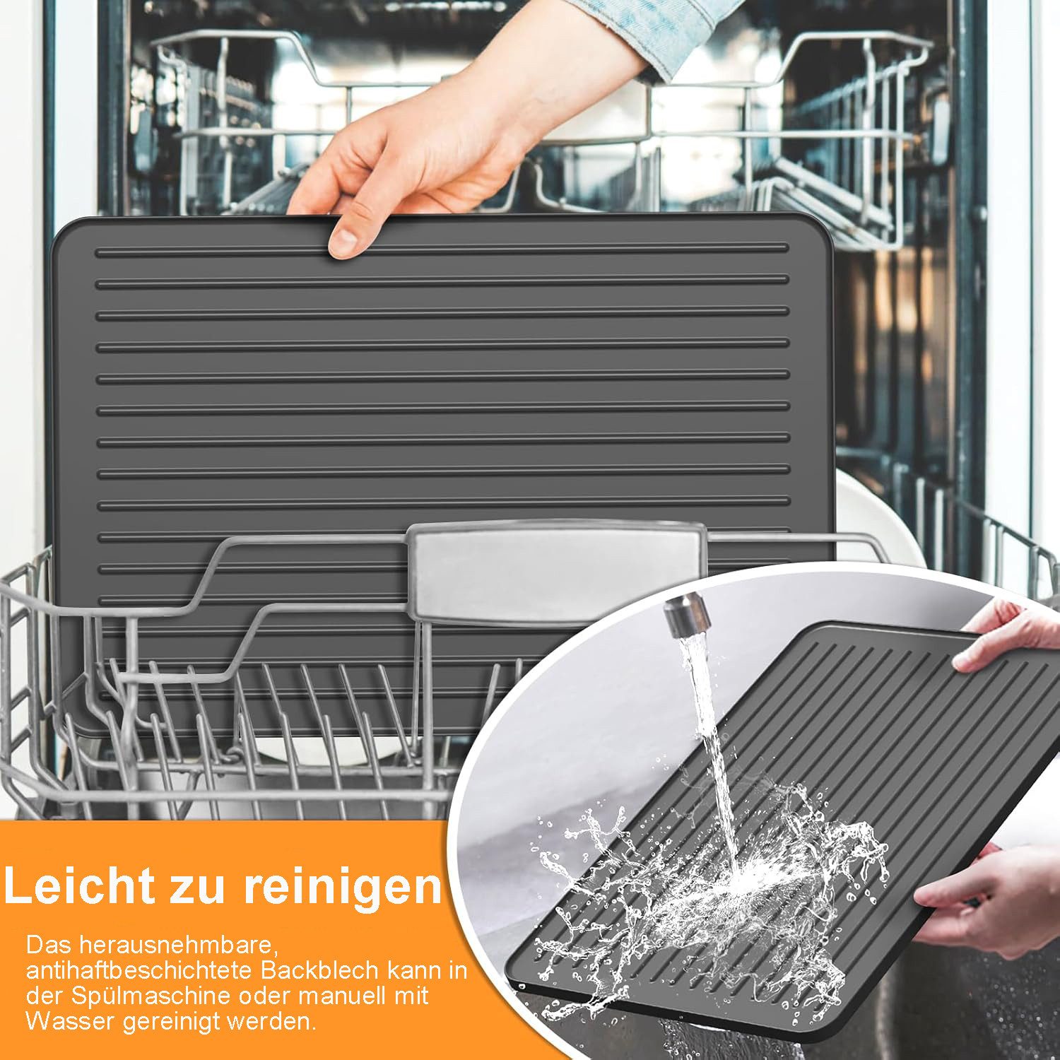 OYLCDI Tischgrill Elektrischer Grill, Barbecue Elektrogrill,Rauchfreier Grill, 1500 W, 40 x 20cm Grillfläche,regelbares Thermosta,mit 8 Kleine Backformen