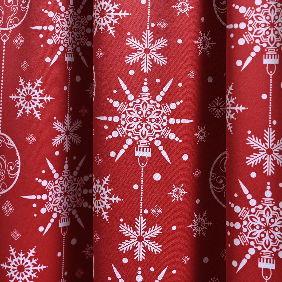 Vorhang, Tafeln (1 Dekor, Wohnzimmer Druck für Schlafzimmer Elch Scheibengardine Weihnachten Vorhänge St), 80W*183H/cm,1 Tür /Schneeflocke Blickdicht BTTO, oder2