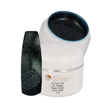 Sun Garden Nails UV-Gel N°123 UV Master Color Gel - Farbgel - Petrol Glitter 5 ml
