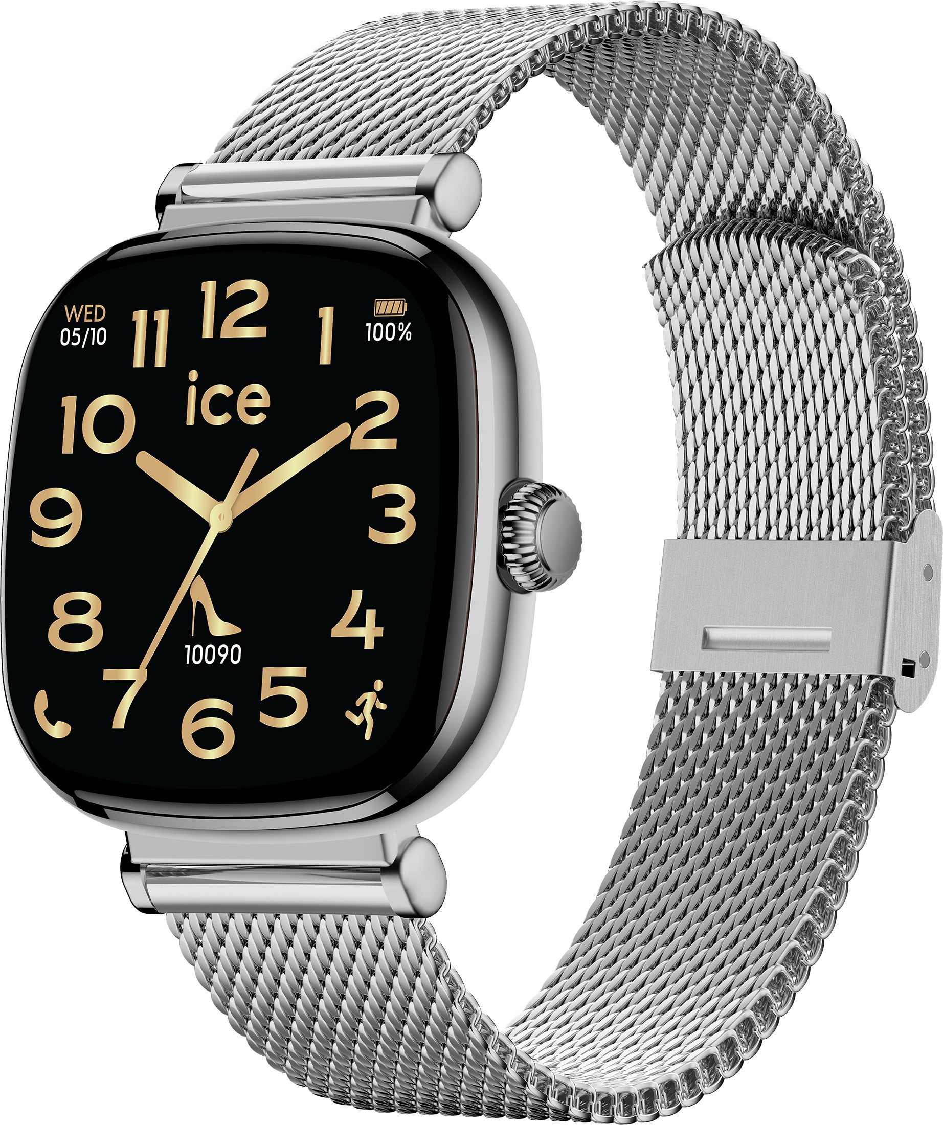 ice-watch Smartwatch, Armbanduhr, Damenuhr, Lederarmband, Bluetooth, digital