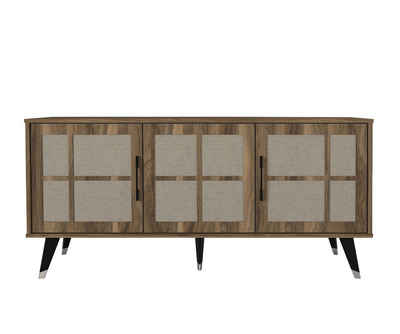 moebel17 Kommode Sideboard Logan Walnuss Grau