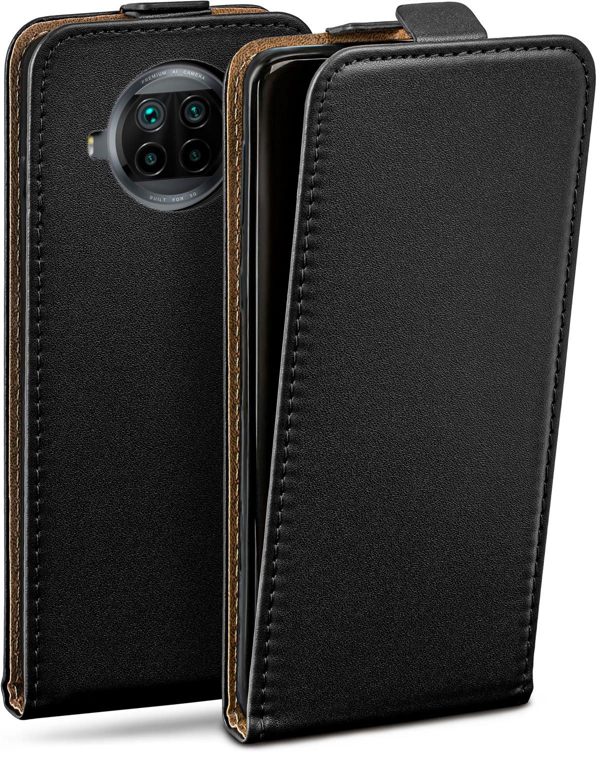 moex Handyhülle für Xiaomi Mi 10T Lite Hülle Klappbar Flip Case Schwarz 6,67 Zoll, 360 Grad Schutz Handytasche Leder Optik PU Lederhülle Cover Klapphülle