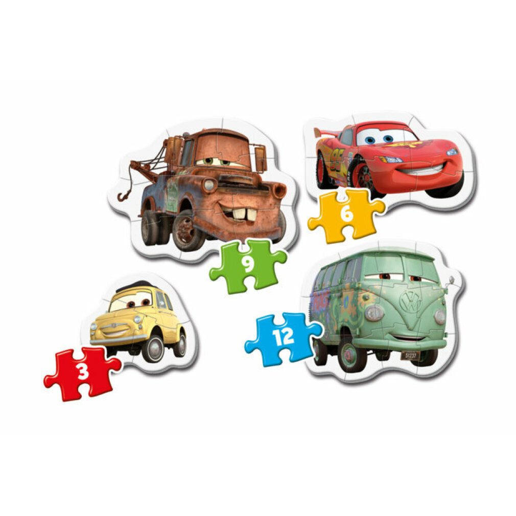 Clementoni® Puzzle CLEMENTONI Mein erstes Puzzle Autos 4in1 (3,6,9,12 Teile günstig online kaufen