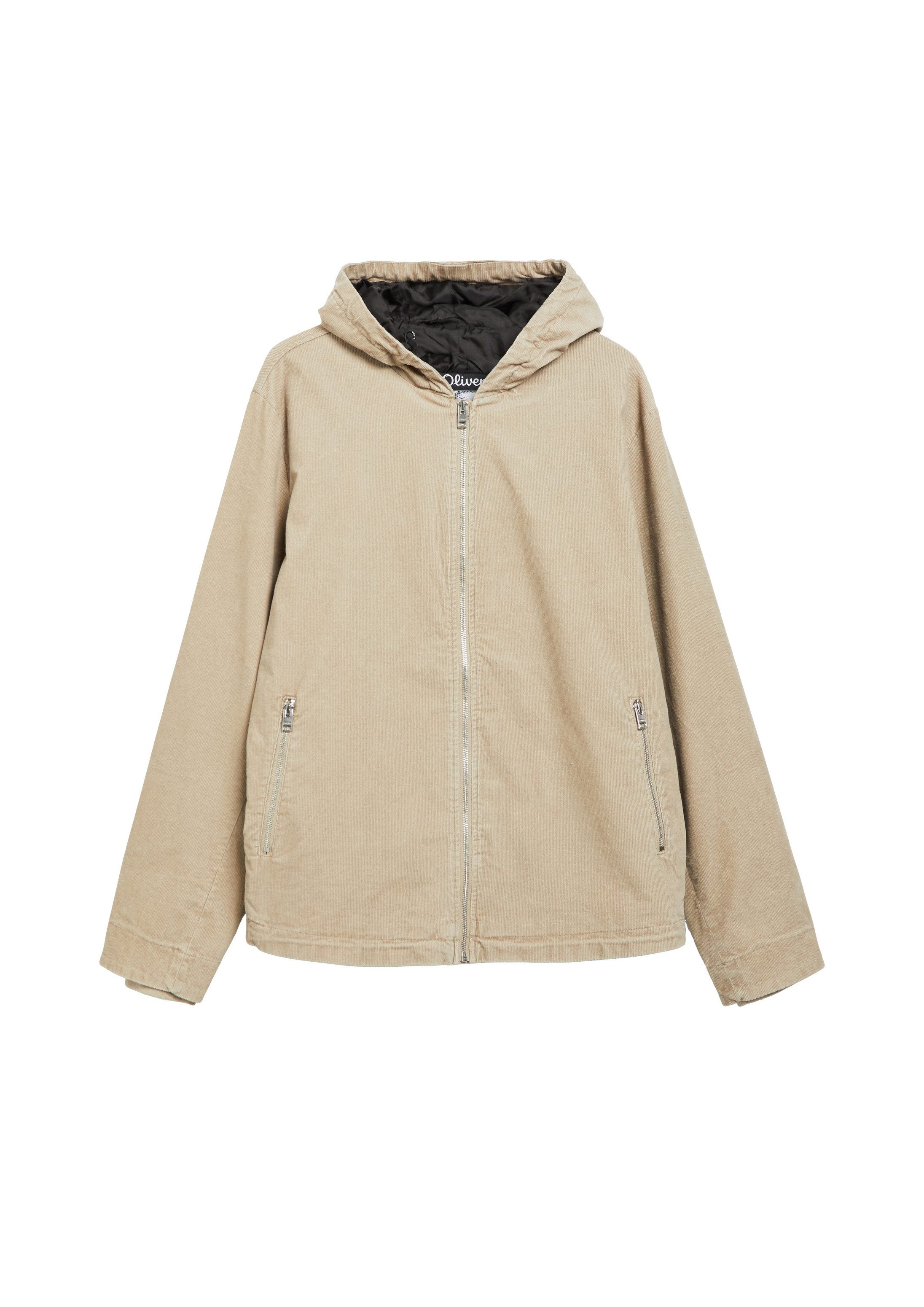 s.Oliver Funktionsjacke Outdoor-Jacke Sportive Cord-Jacke aus Baumwollstretch