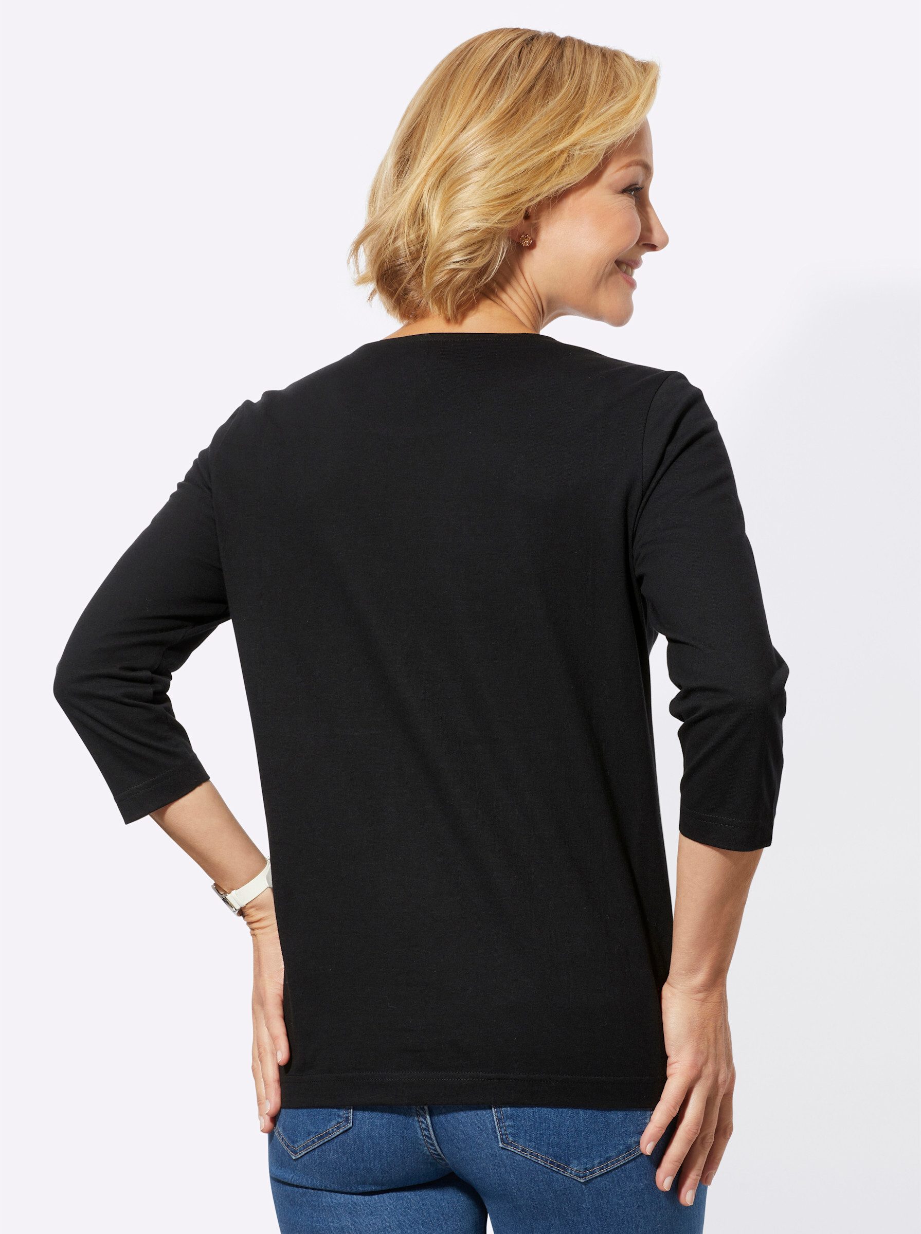 Classic Basics 3/4-Arm-Shirt "Rundhals-Shirt" 1 Stk. tlg. günstig online kaufen