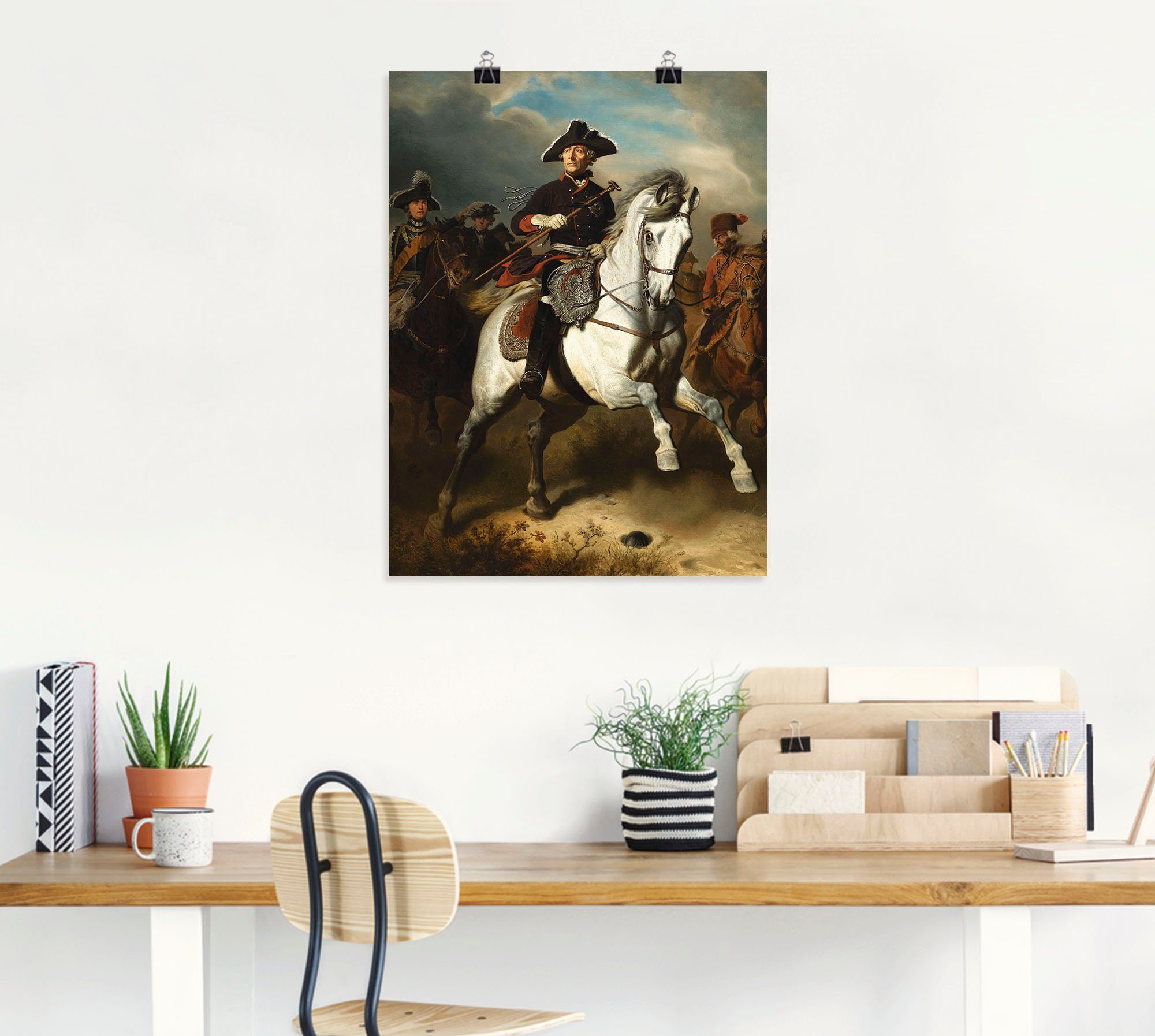 (1 Pferde. in oder Größen der als zu Leinwandbild, Poster Wandaufkleber Große Friedrich versch. Wandbild St), Artland 1861, Menschen