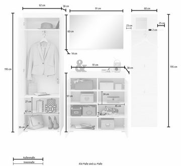 INOSIGN Garderoben-Set Avena, (Set, 4-St)