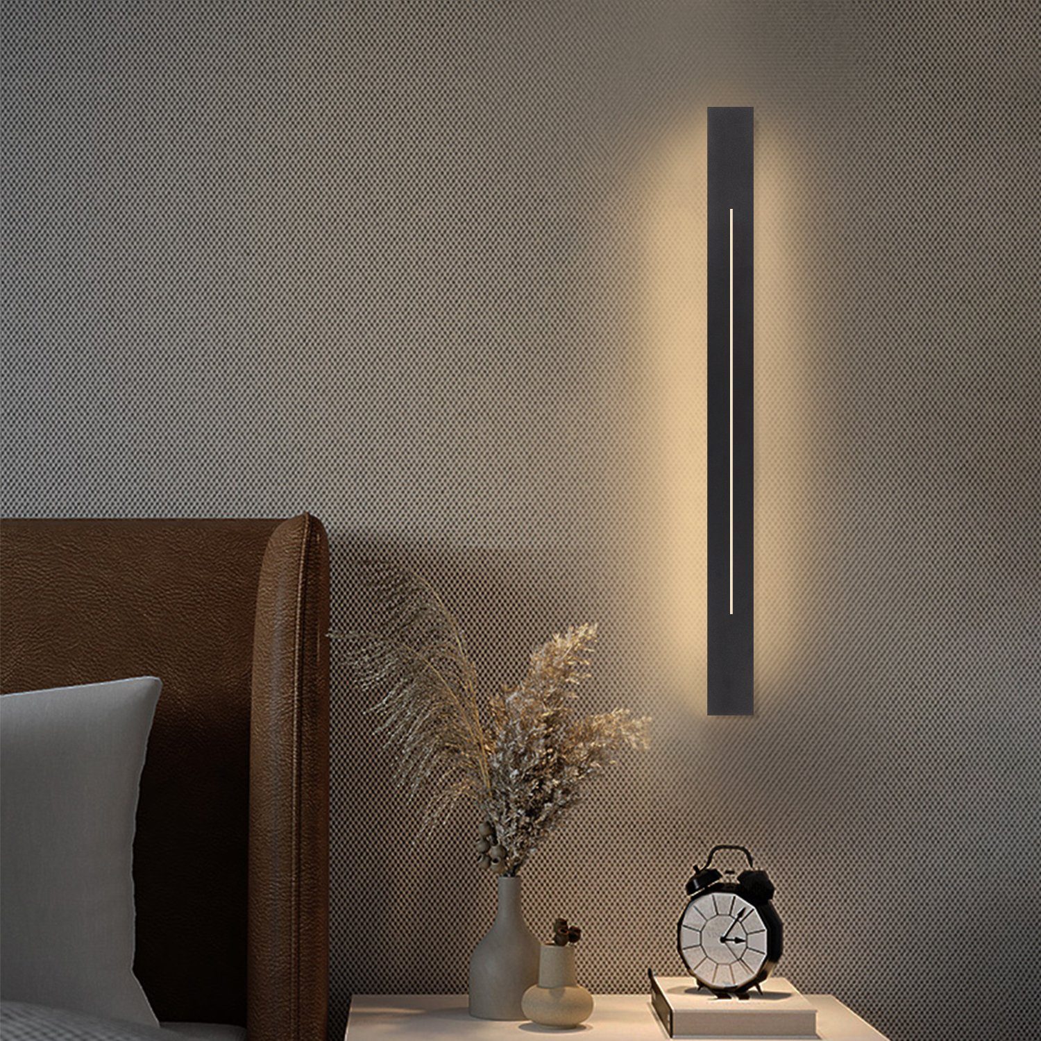 ZMH LED Wandleuchte LED Wandlampe 30/60/100 cm, 3000 K warmweiß, nicht dimmbar, LED fest integriert, warmweiß, für Flur Treppenhaus Wohnzimmer Schlafzimmer – Bild 5 von 5