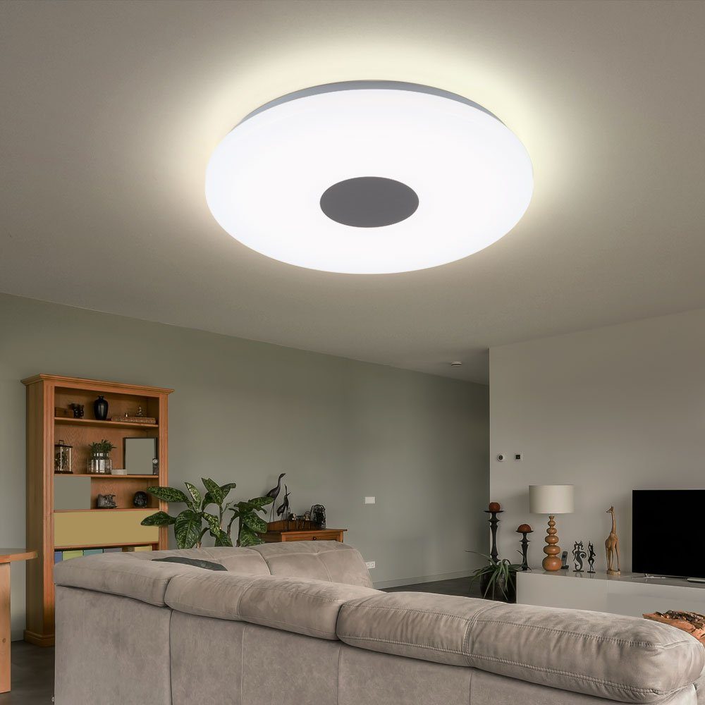 in LED-Leuchtmittel Deckenleuchten Warmweiß, etc-shop Deckenlampe LED Deckenleuchte, Wohnzimmer LED verbaut, fest Deckenleuchte