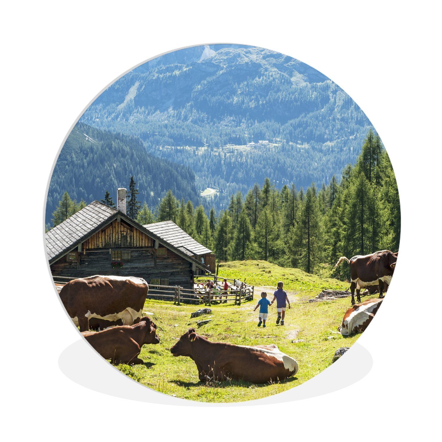 Gemälde Bauernhaus in den Bergen von Österreich