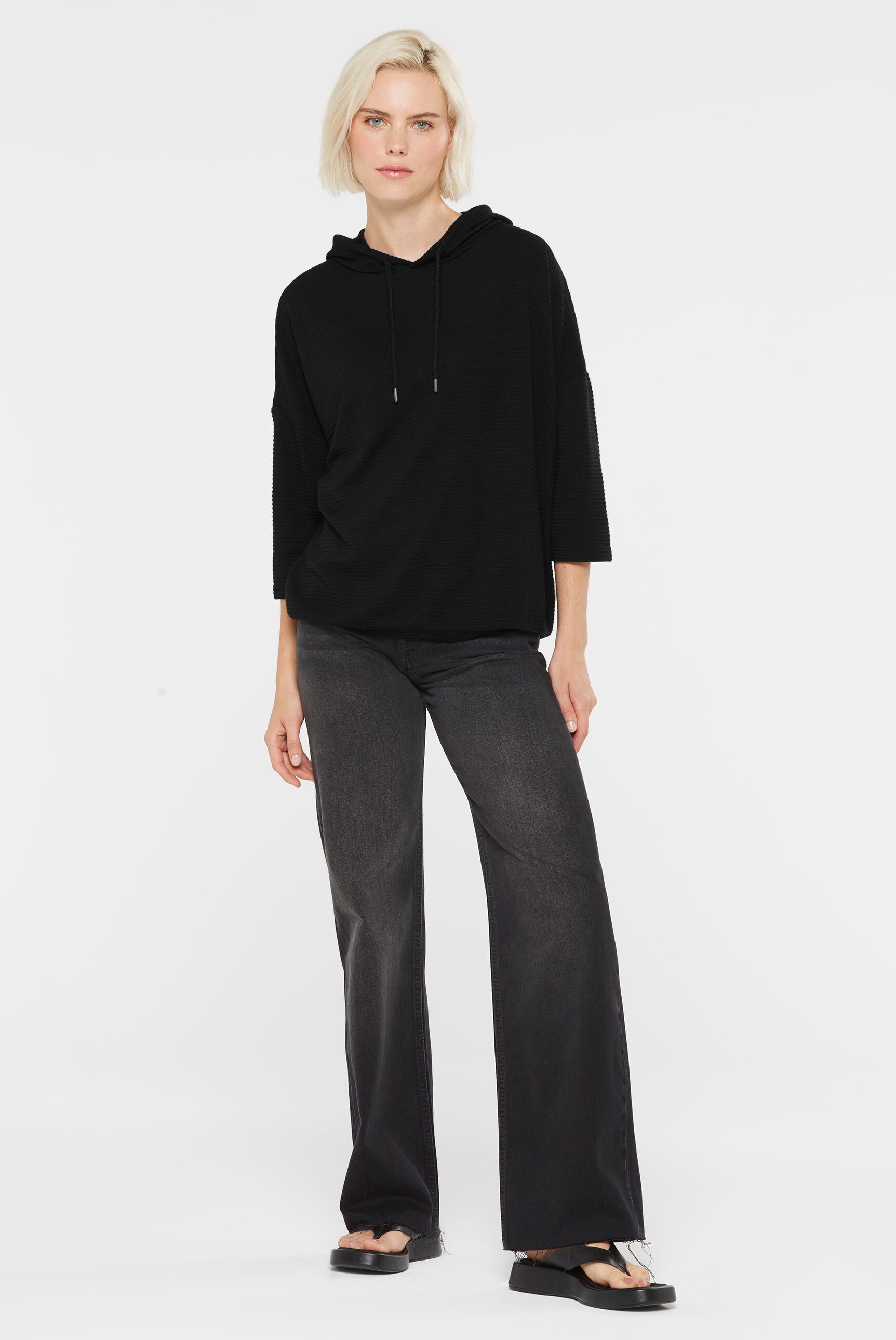 SENSES.THE LABEL Kapuzensweatshirt mit überschnittenen Schultern