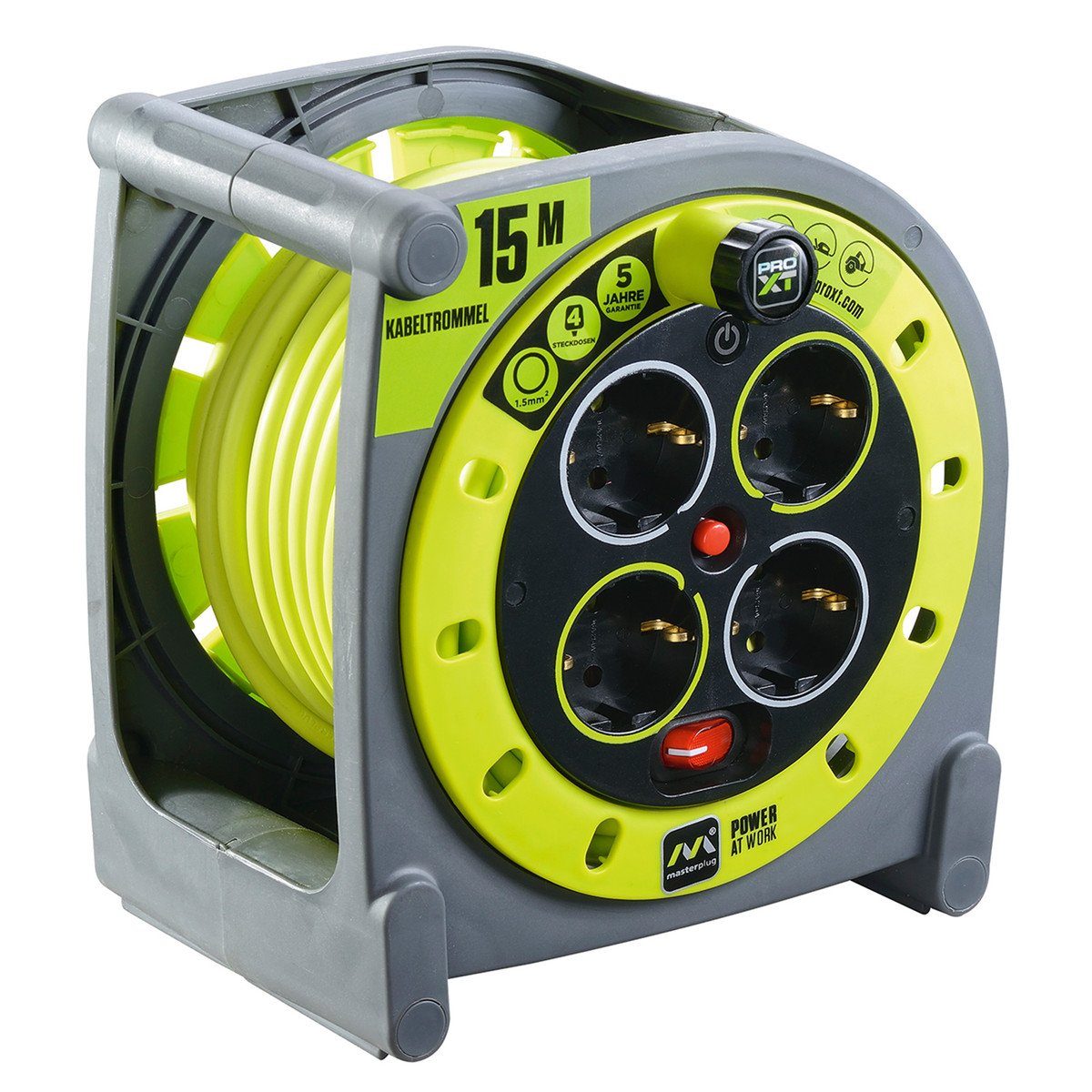 masterplug Masterplug ProXT Kabelbox 4-fach 15m Kabeltrommel (Ein- / Aussch günstig online kaufen