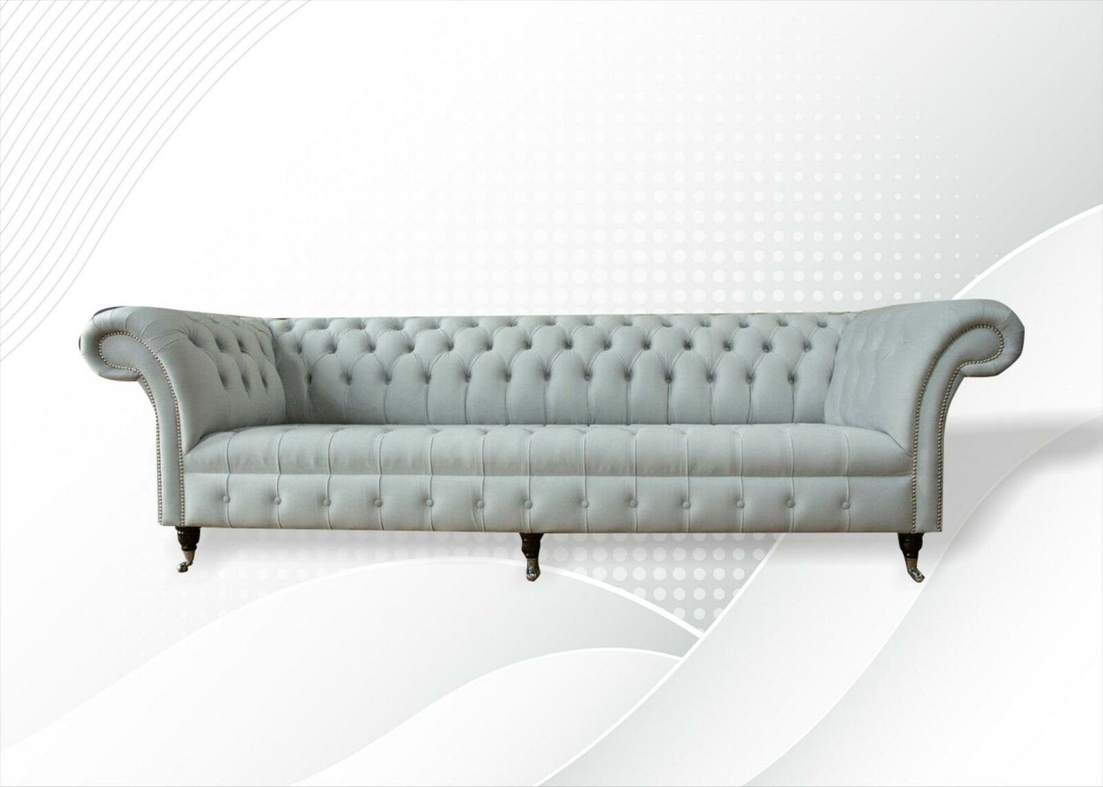 JVmoebel Chesterfield-Sofa Hellblaues Sofa im modernen Design von JVmöbel, Made in Europa