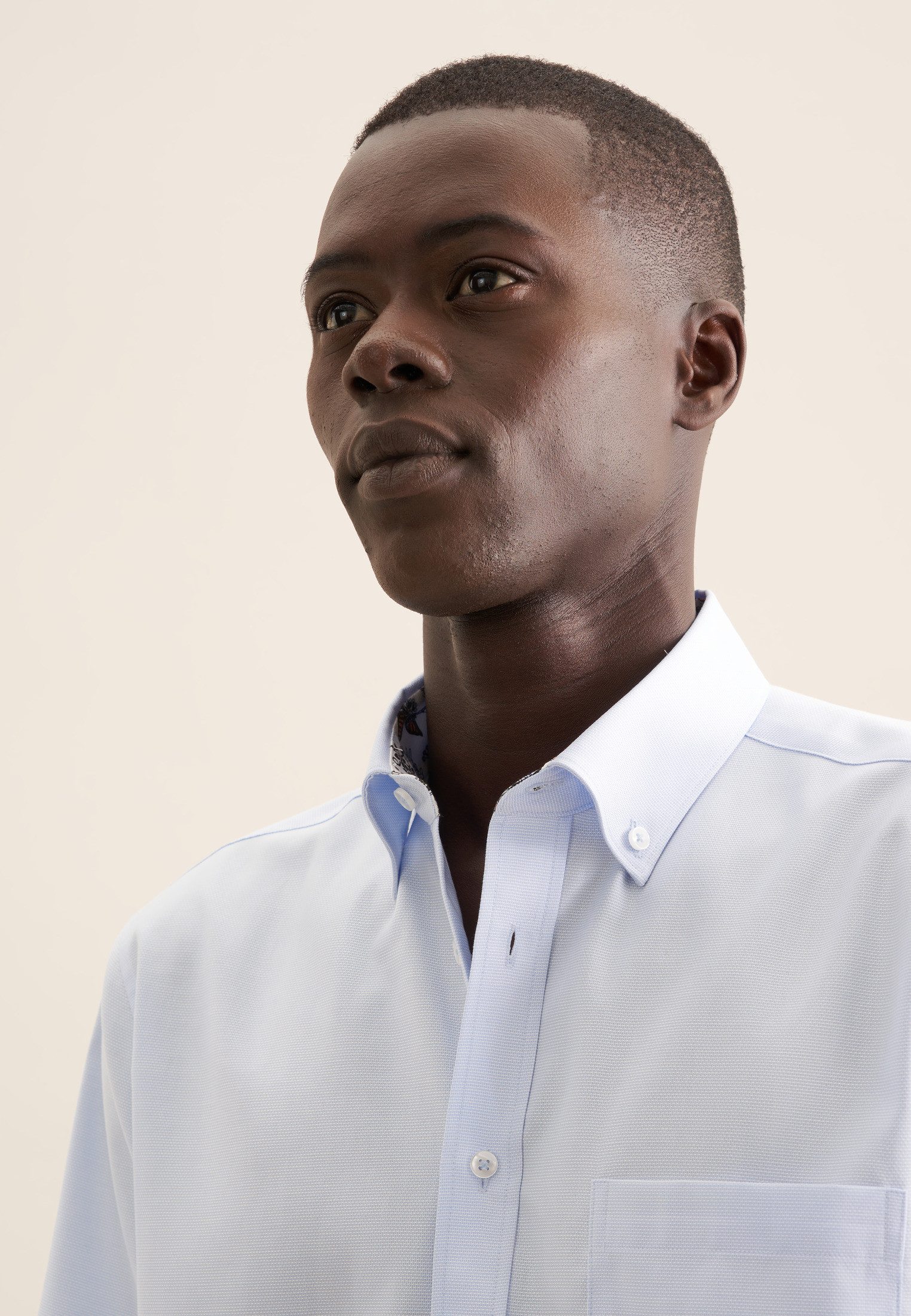 seidensticker Businesshemd Regular Regular 1/2 Button-Down-Kragen Struktur