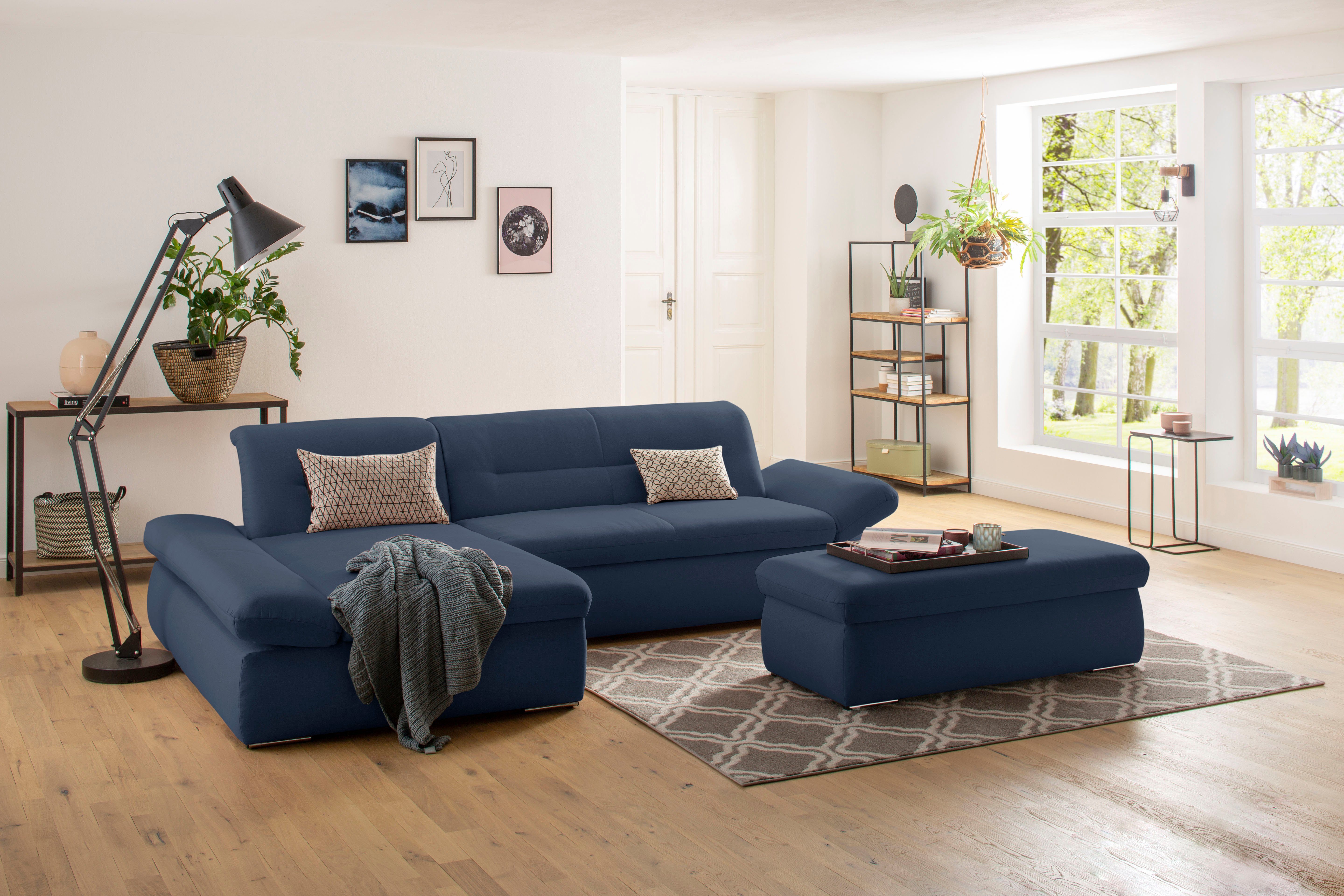 Home affaire Ecksofa Avesa L-Form, Wahlweise mit Armteilvertsellung und Bettfunktion, B/T/H: 300/172/80cm