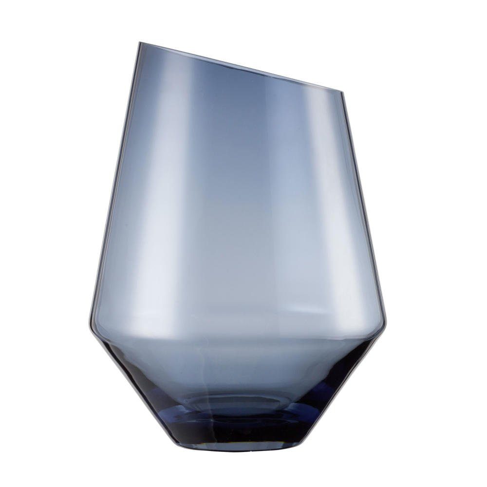 Zwiesel Glas Dekovase Diamonds Blau 27.7 cm, handgefertigt