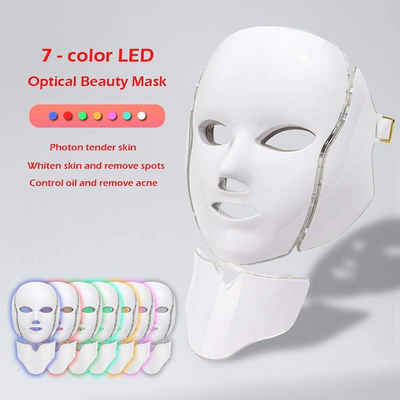 COOL-i ® Kosmetikbehandlungsgerät, 7 Farben,Lichttherapie-Maske, LED-Photon Maske,Anti-Aging, Anti-Falten-Straffende, Anti-Akne