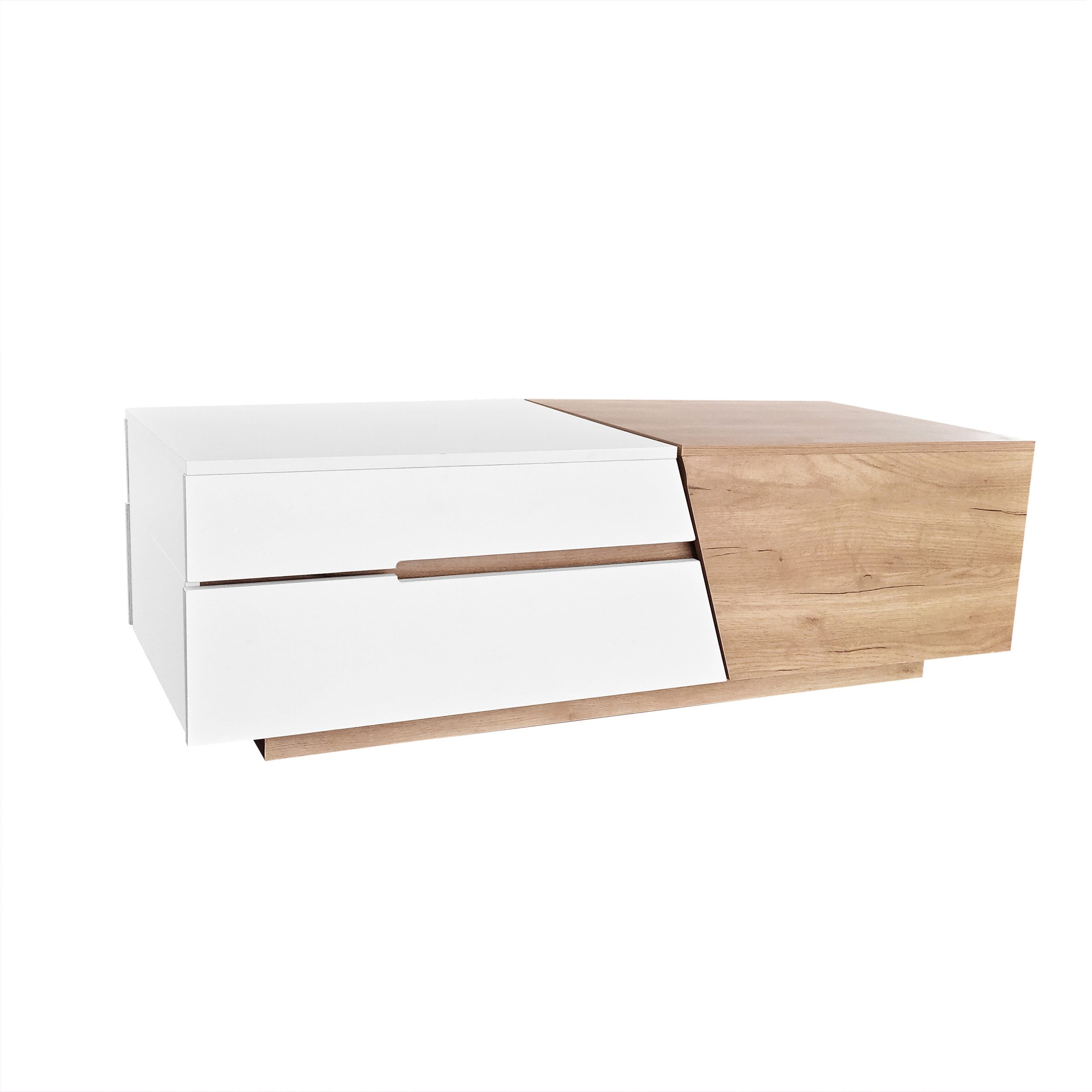 OKWISH Couchtisch Langlebiger und Praktischer Beistelltisch (Wohnzimmertisch, 1-St., 120*50*37,5cm), mit Innovativem Schiebemechanismus und Viel Stauraum