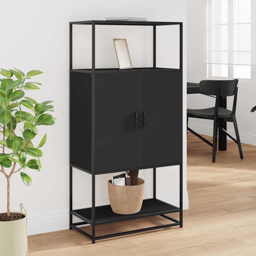 vidaXL Highboard Highboard Schwarz 68x35x139 cm günstig online kaufen