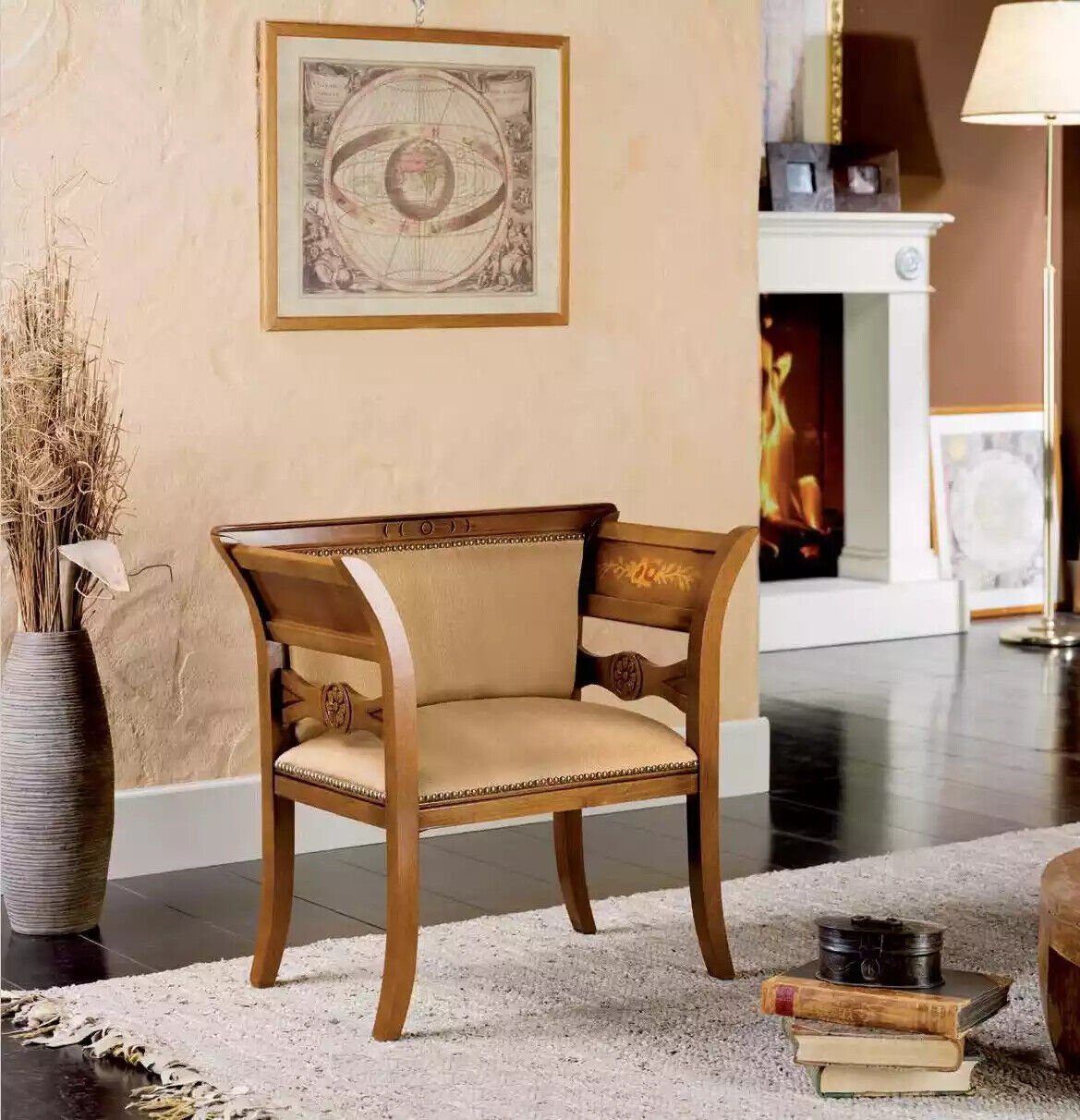 Klassische Sitz Sessel Sitzmöbel Italy Luxus Polstersessel JVmoebel (1-St), in Made Wohnzimmer Sessel