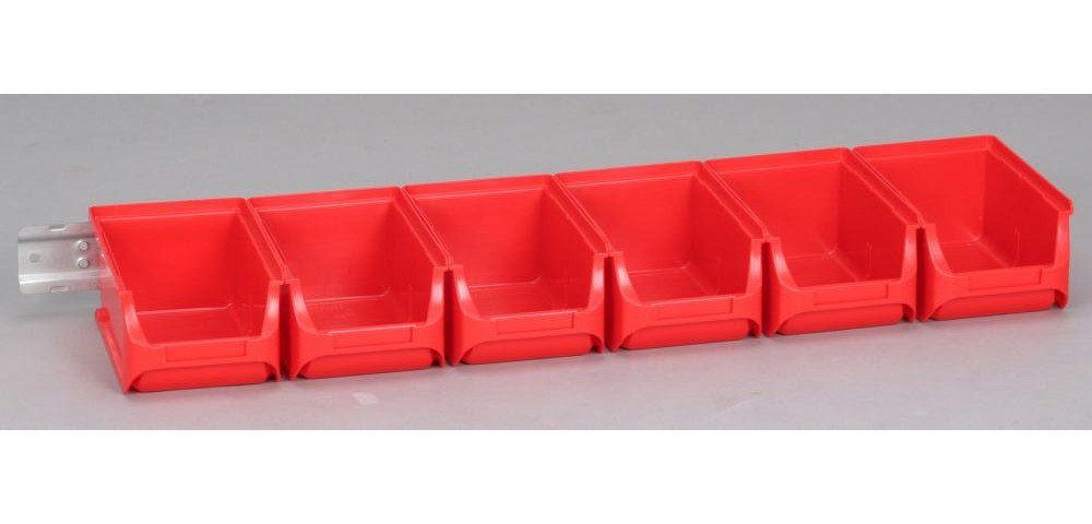 Allit Aufbewahrungsbox Allit Sichtboxen-Set ProfiPlus Set 2/7 rot mit