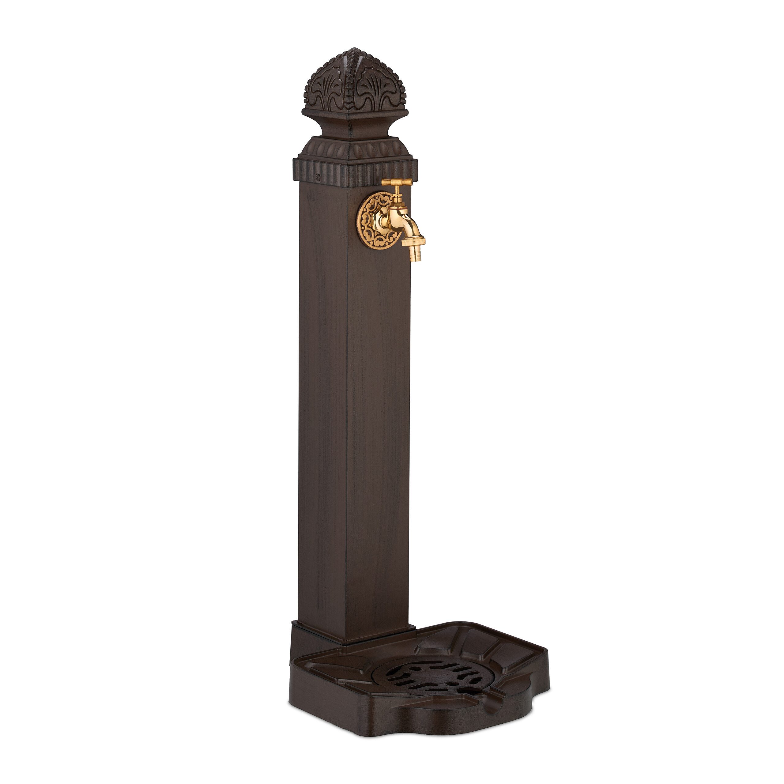 relaxdays Gartenbrunnen Standbrunnen antik 77 cm