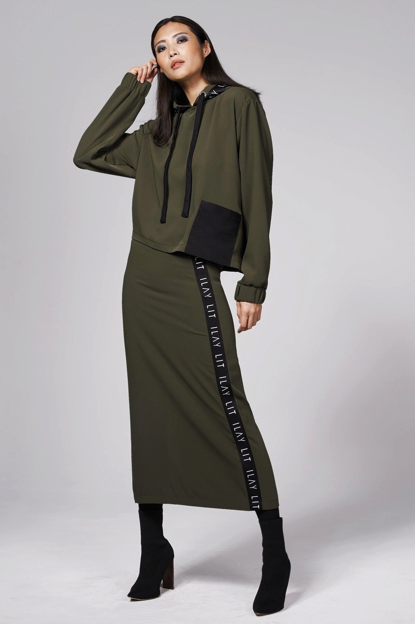 Hoodie Dawn Skirt Olive