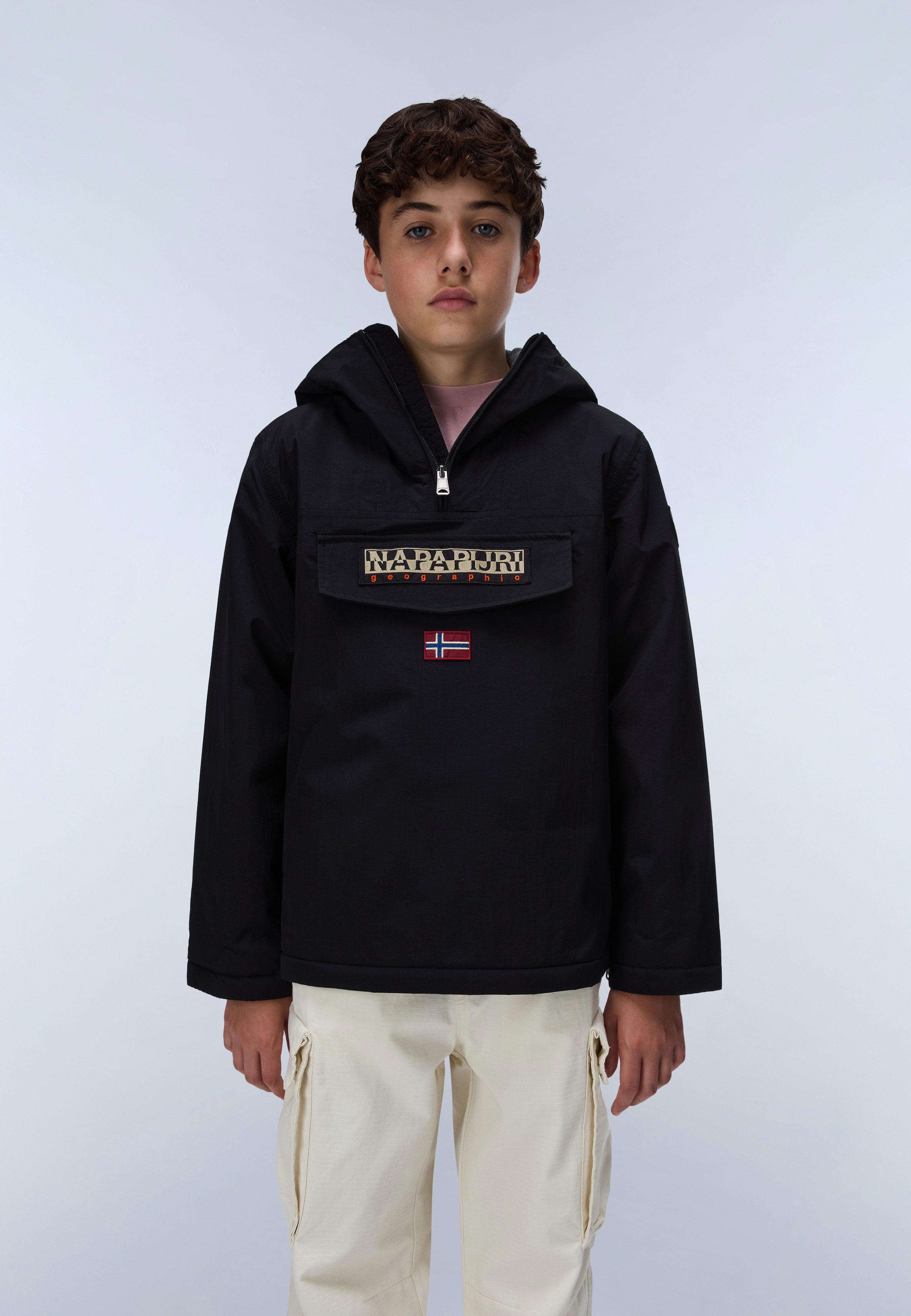 Napapijri Anorak K RAINFOREST WI 2 BLACK BEAUTY sportlicher Anorak, leichtes Material, Obermaterial aus Polyamid